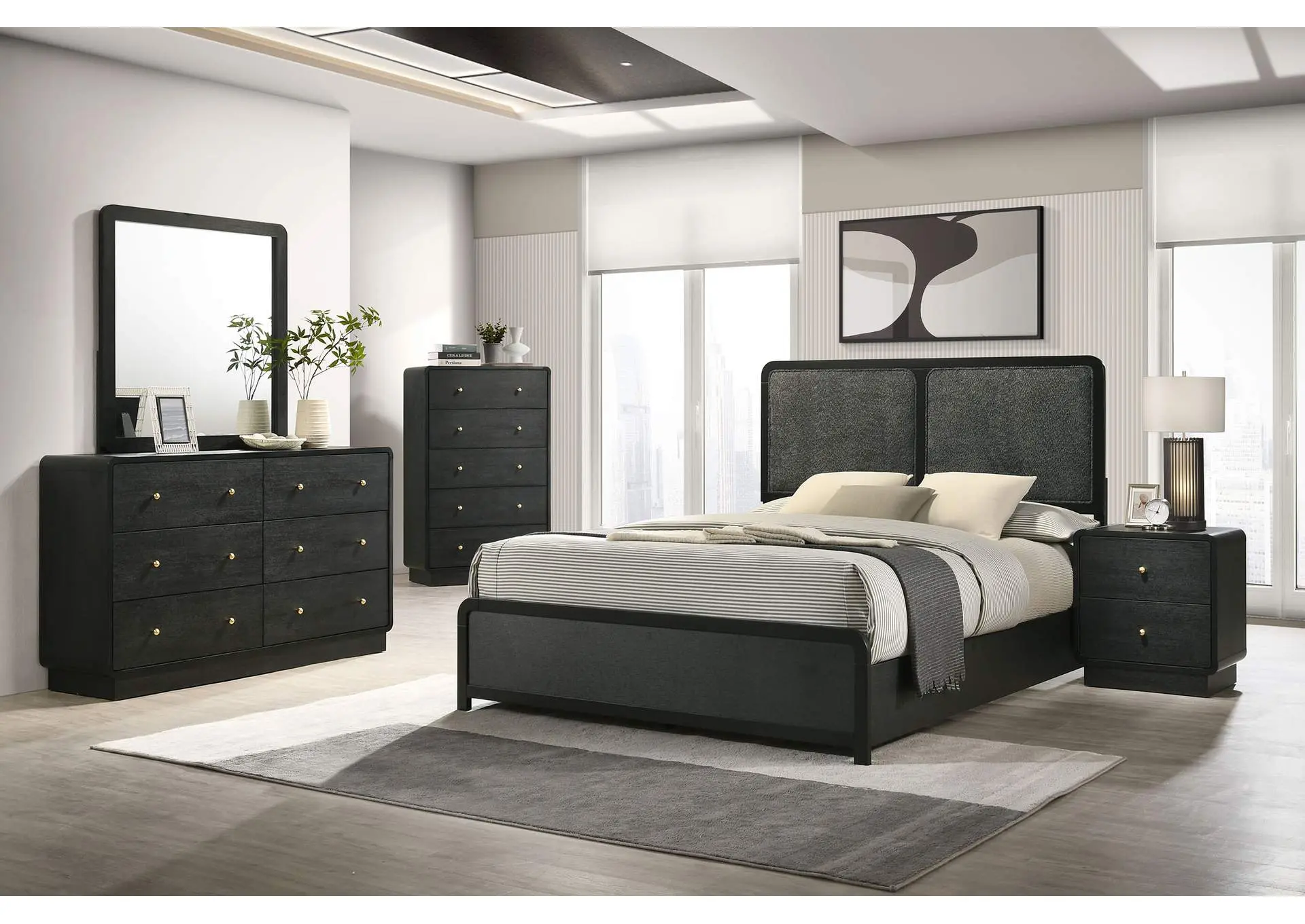 Cavelle 5-piece Full Bedroom Set Black