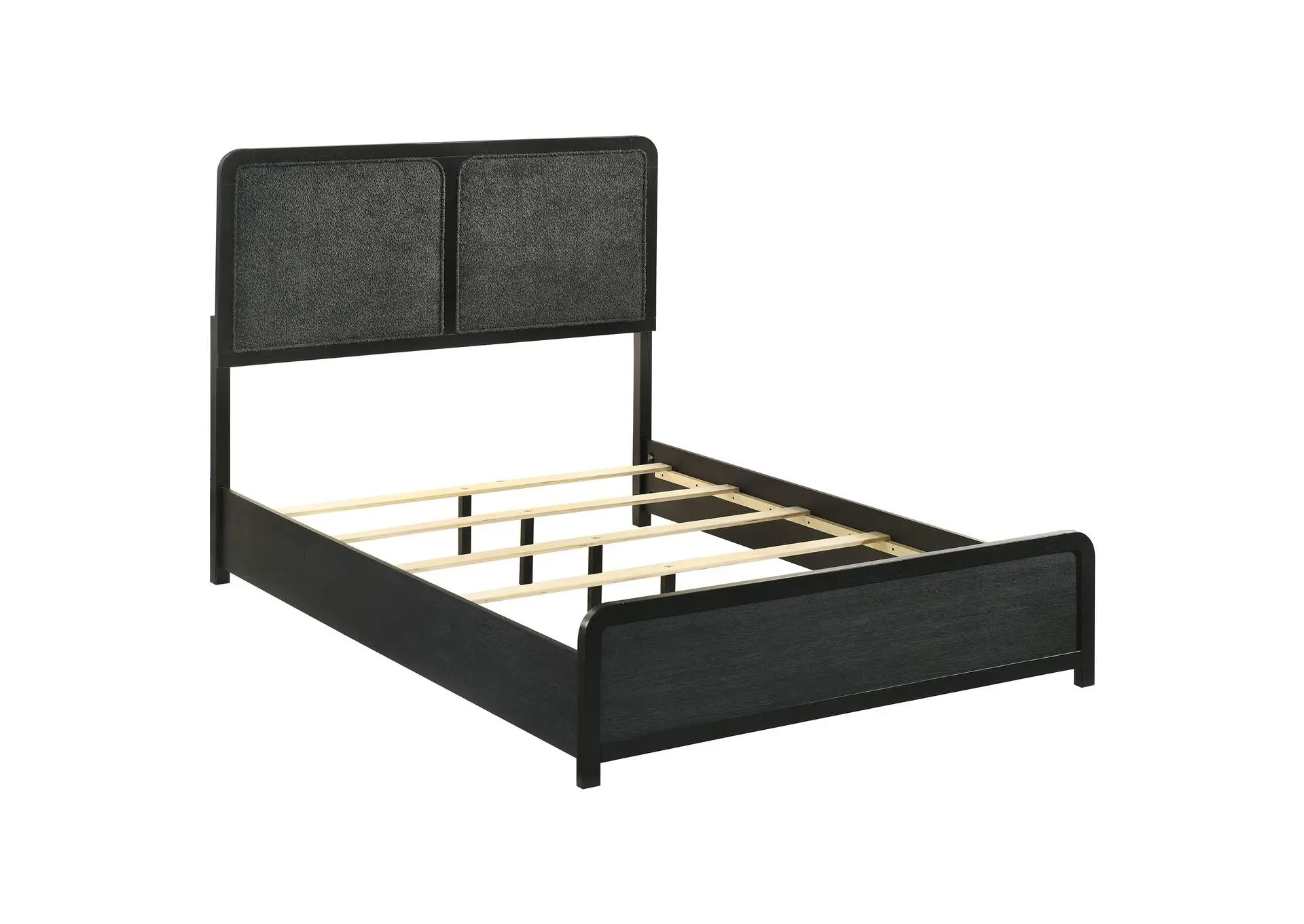 Cavelle 51-inch Upholstered Full Panel Bed Black