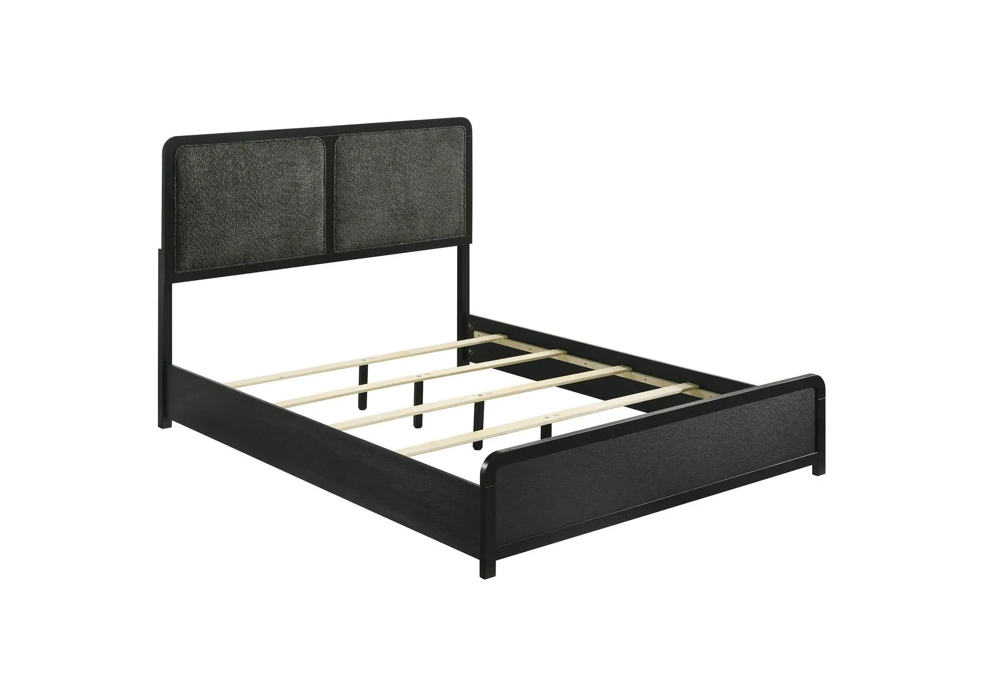Cavelle 51-inch Upholstered Eastern King Panel Bed Black