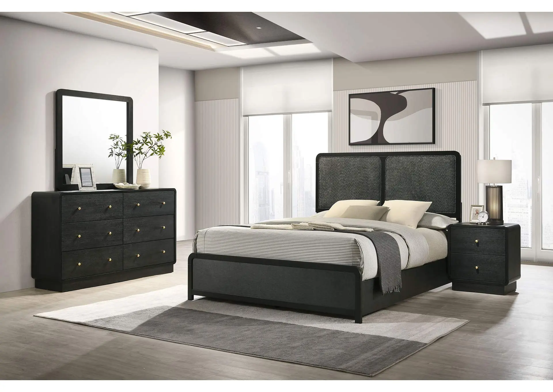 Cavelle 4-piece Queen Bedroom Set Black