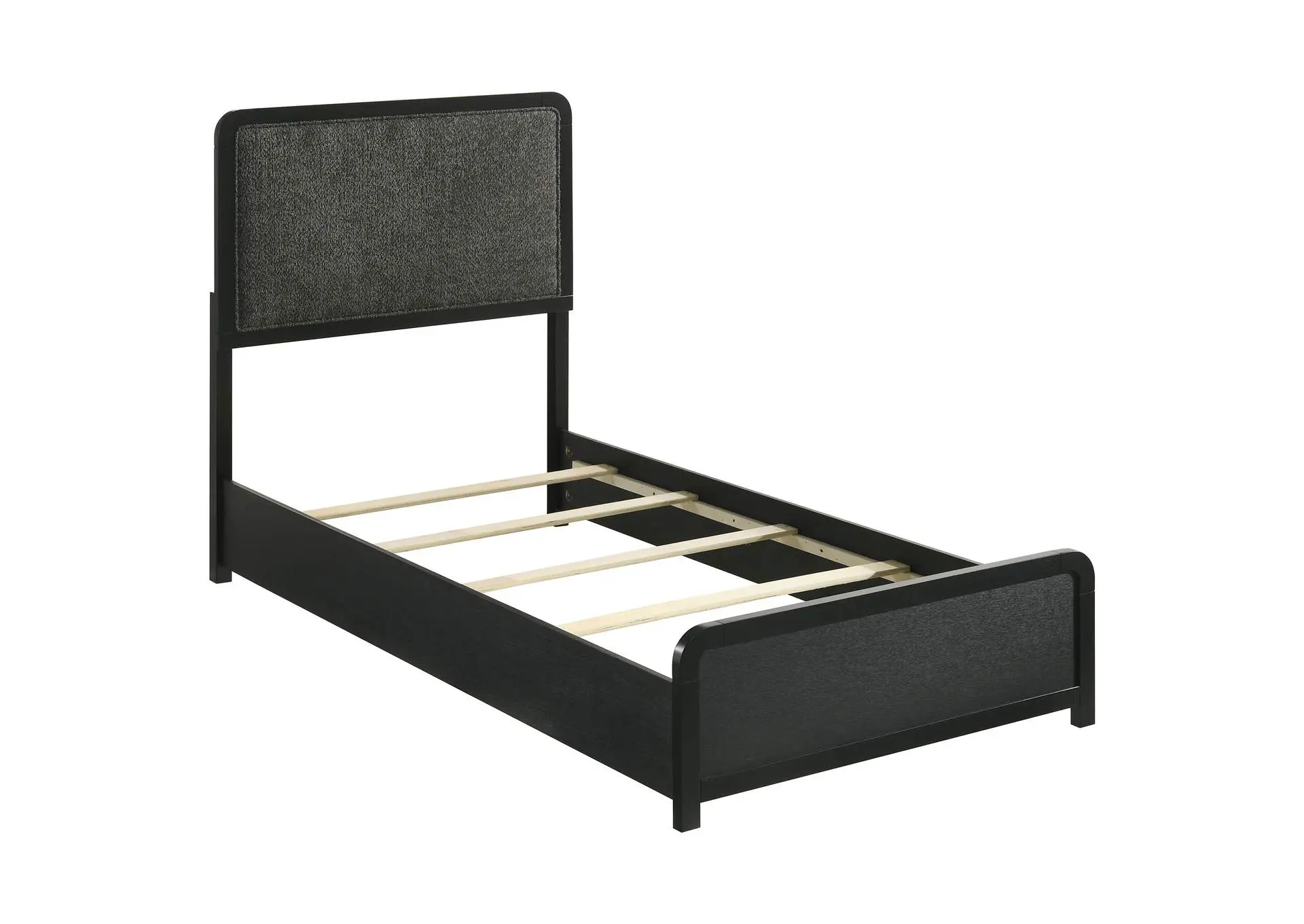 Cavelle 51-inch Upholstered Twin Panel Bed Black