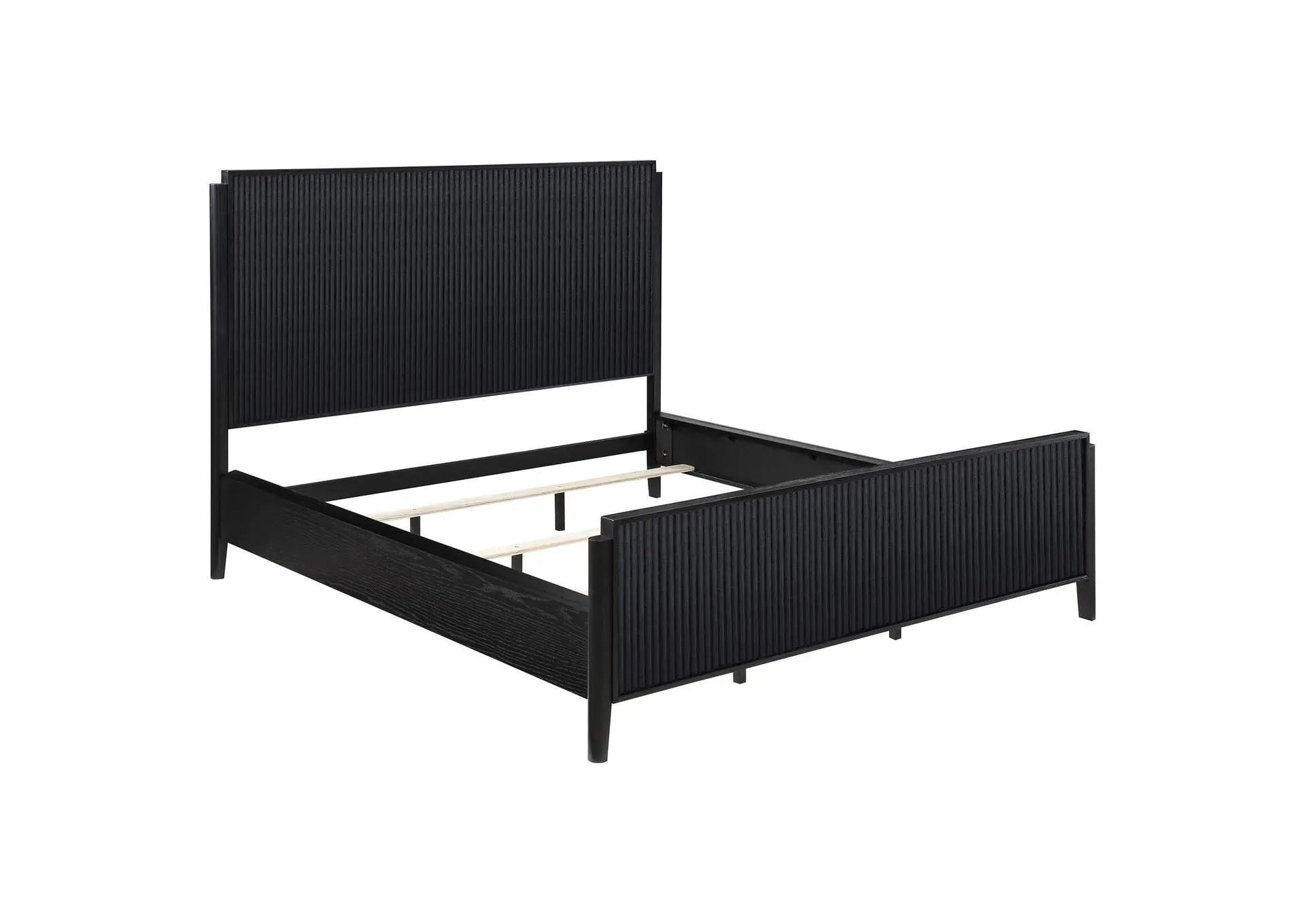 Brookmead Wood California King Panel Bed Black