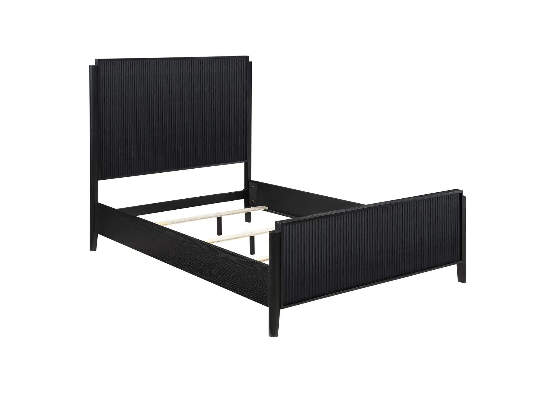 Brookmead Wood Queen Panel Bed Black