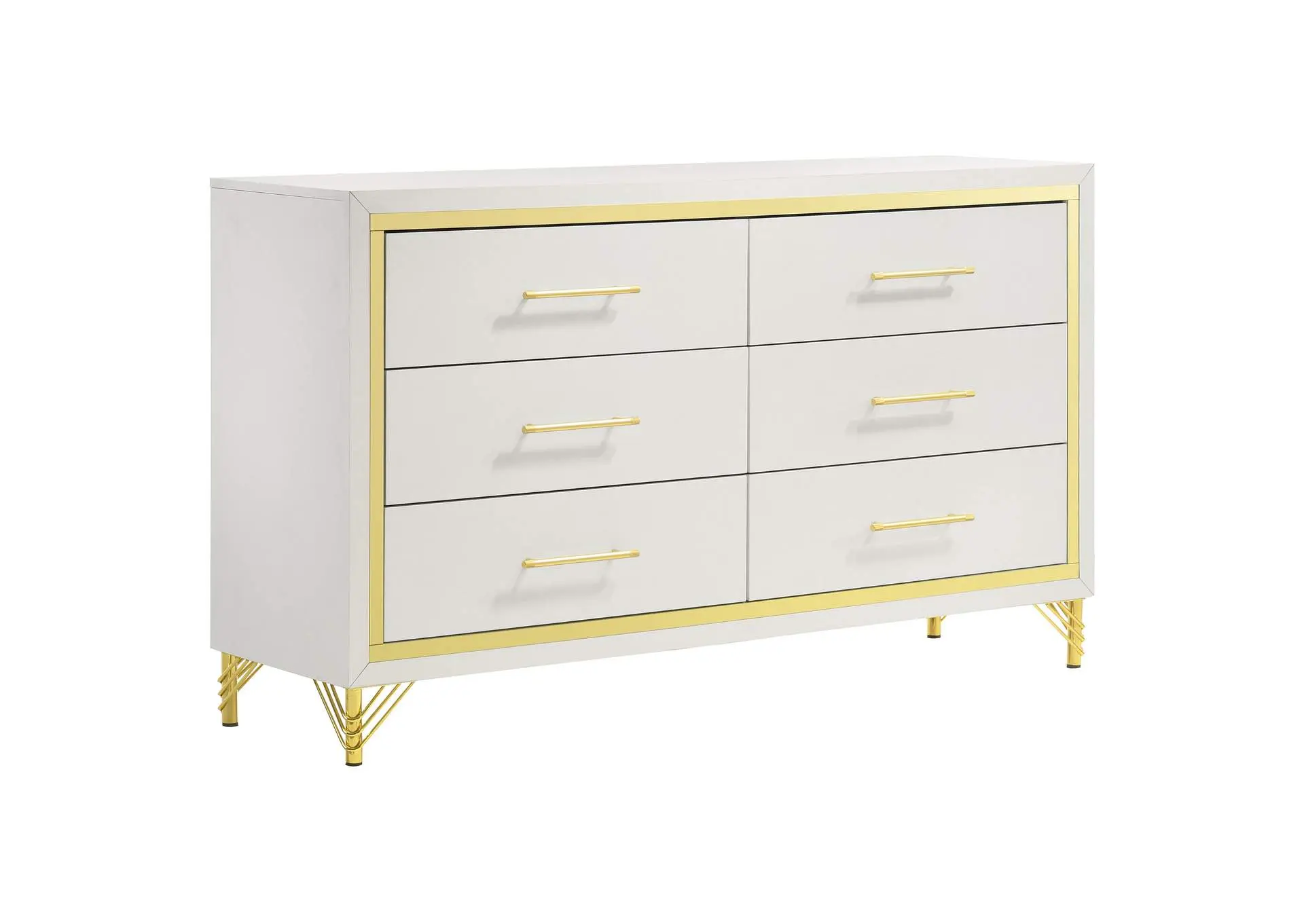 Lucia 6-drawer Dresser Cabinet White