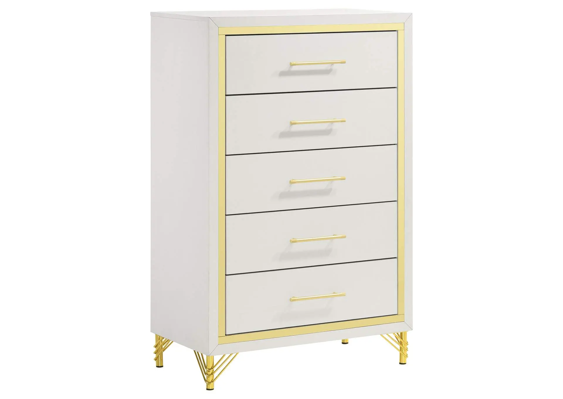 Lucia 5-drawer Bedroom Chest of Drawers White