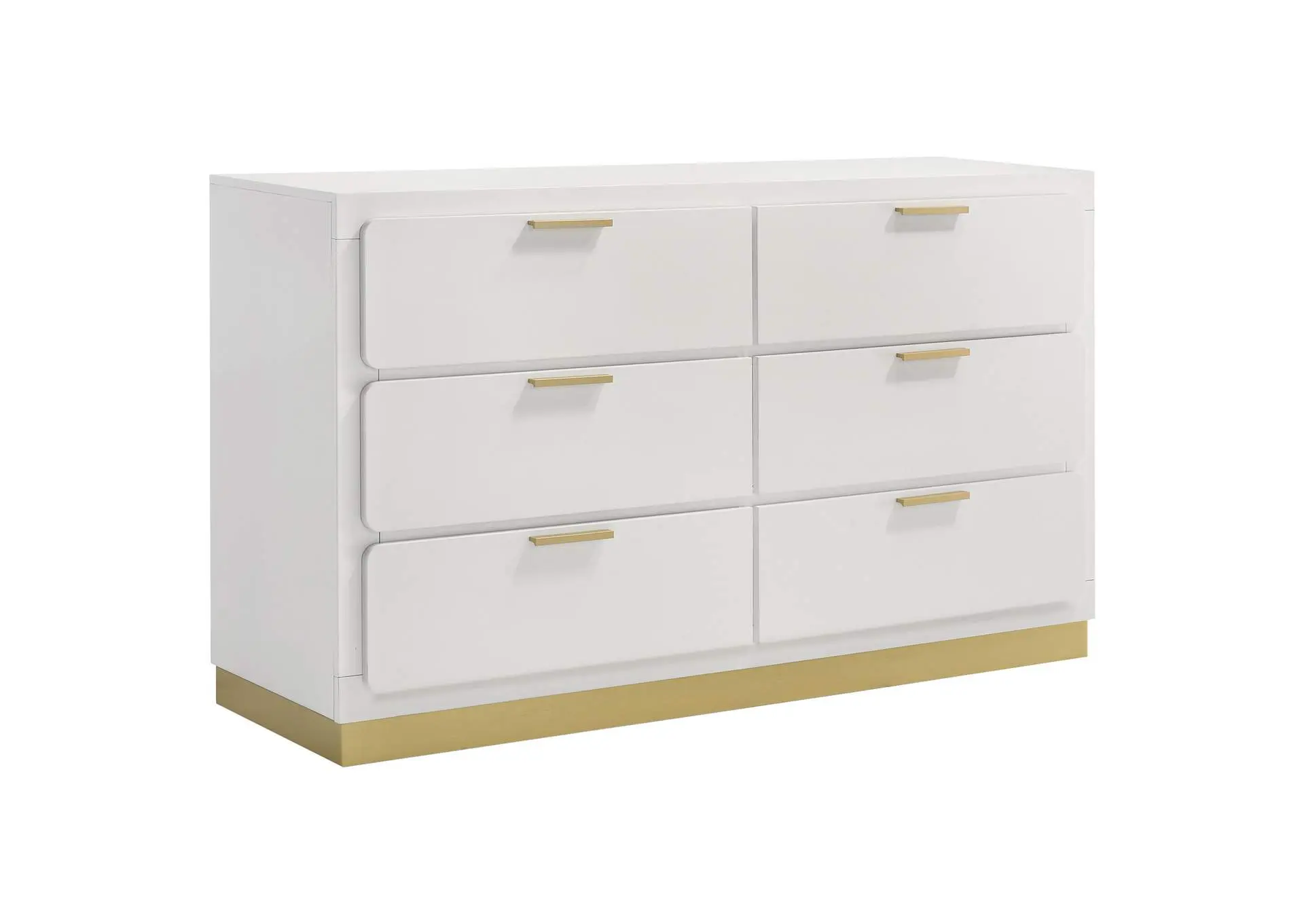 Caraway 6-drawer Dresser White