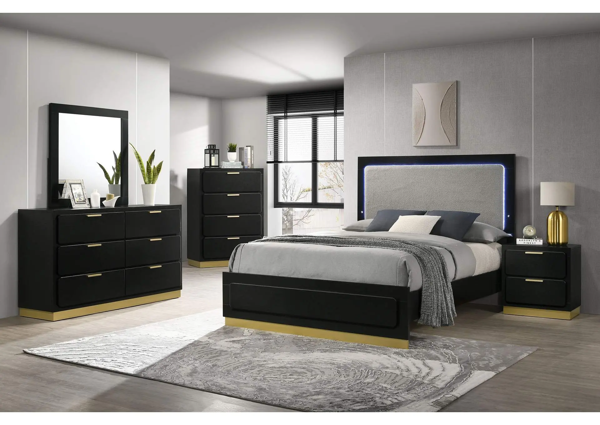 Caraway 5-piece Queen Bedroom Set Black