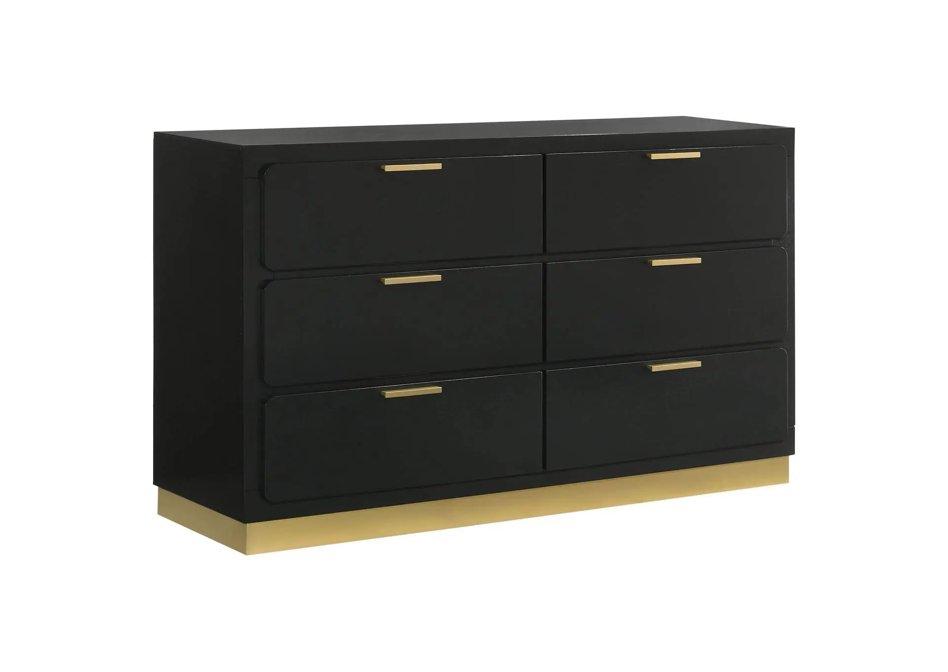 Caraway 6-drawer Dresser Black