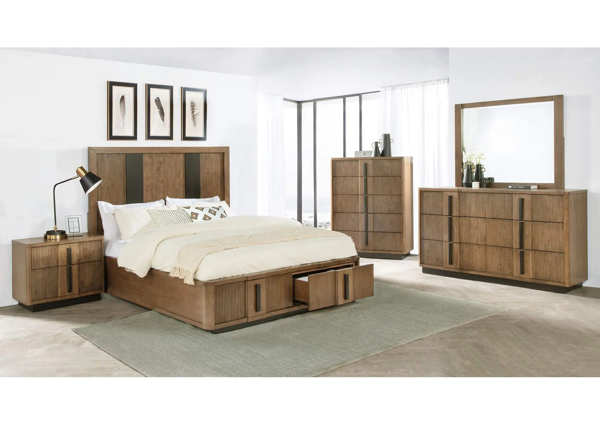 Terrace 5-piece Eastern King Bedroom Set Ash Brown