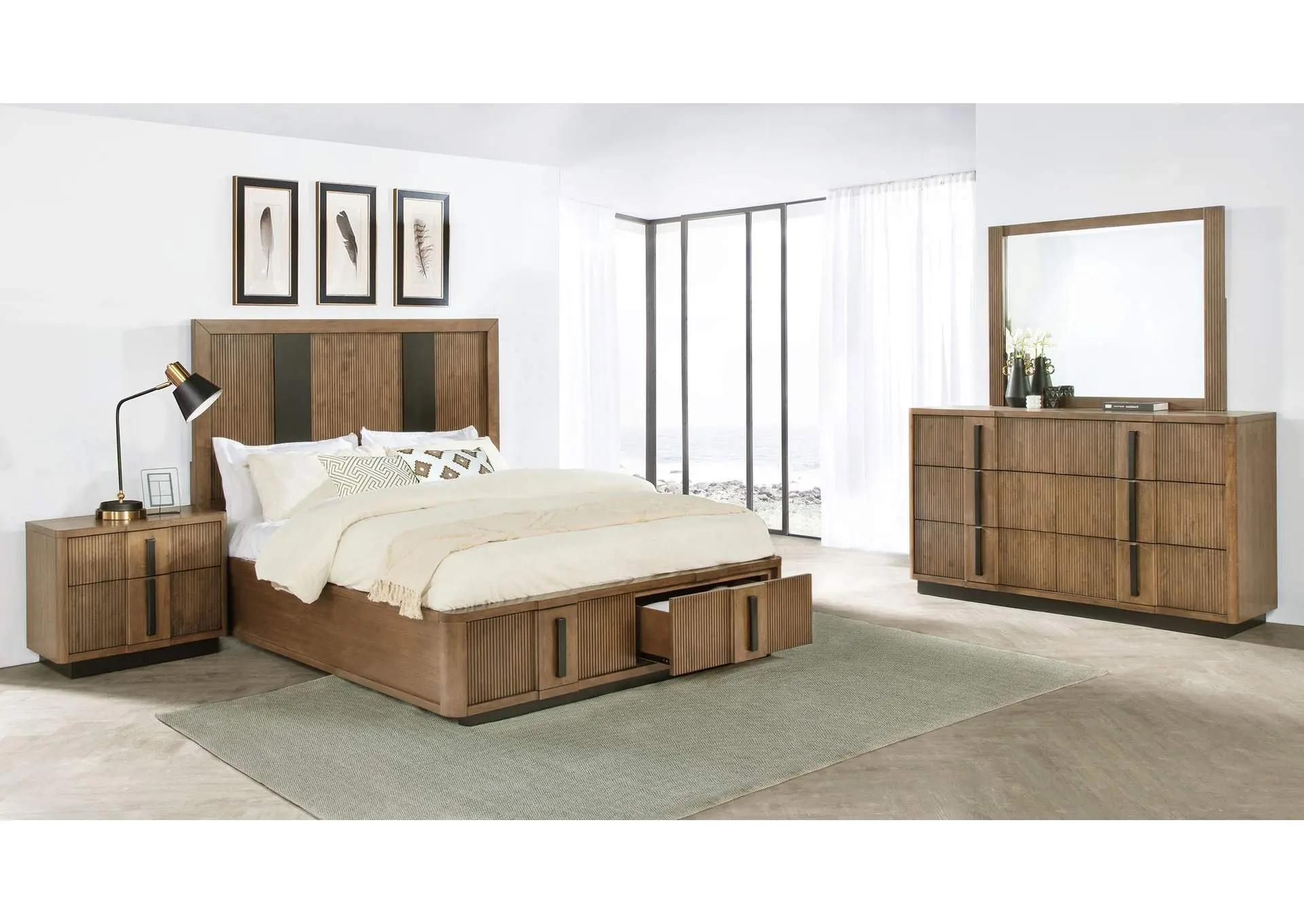 Terrace 4-piece Queen Bedroom Set Ash Brown