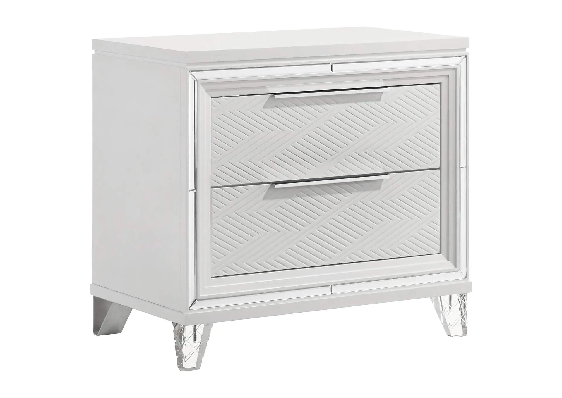 Marmore 2-drawer Nightstand Bedside Table White