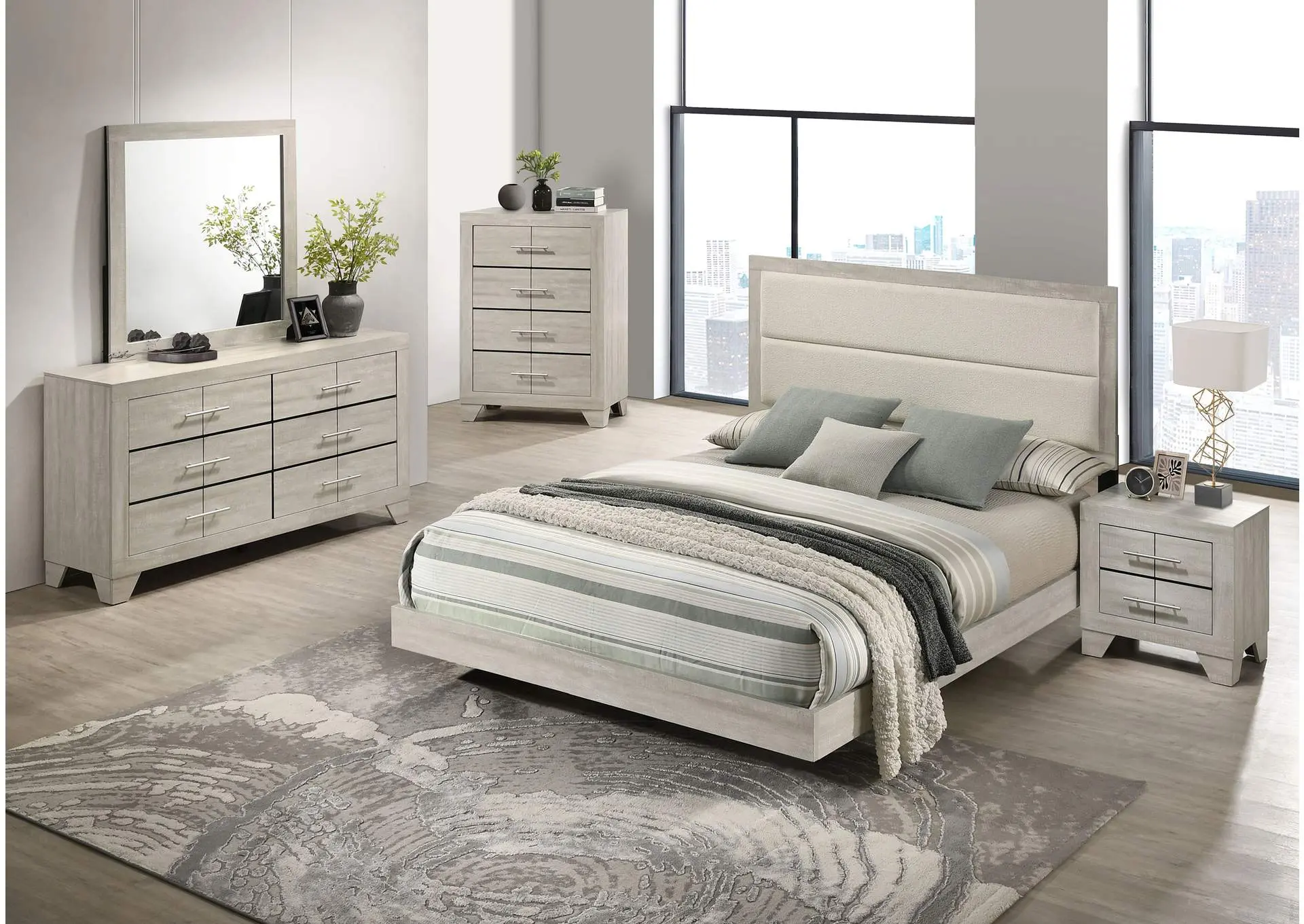 Trenton 5-piece Full Bedroom Set Rustic Cream