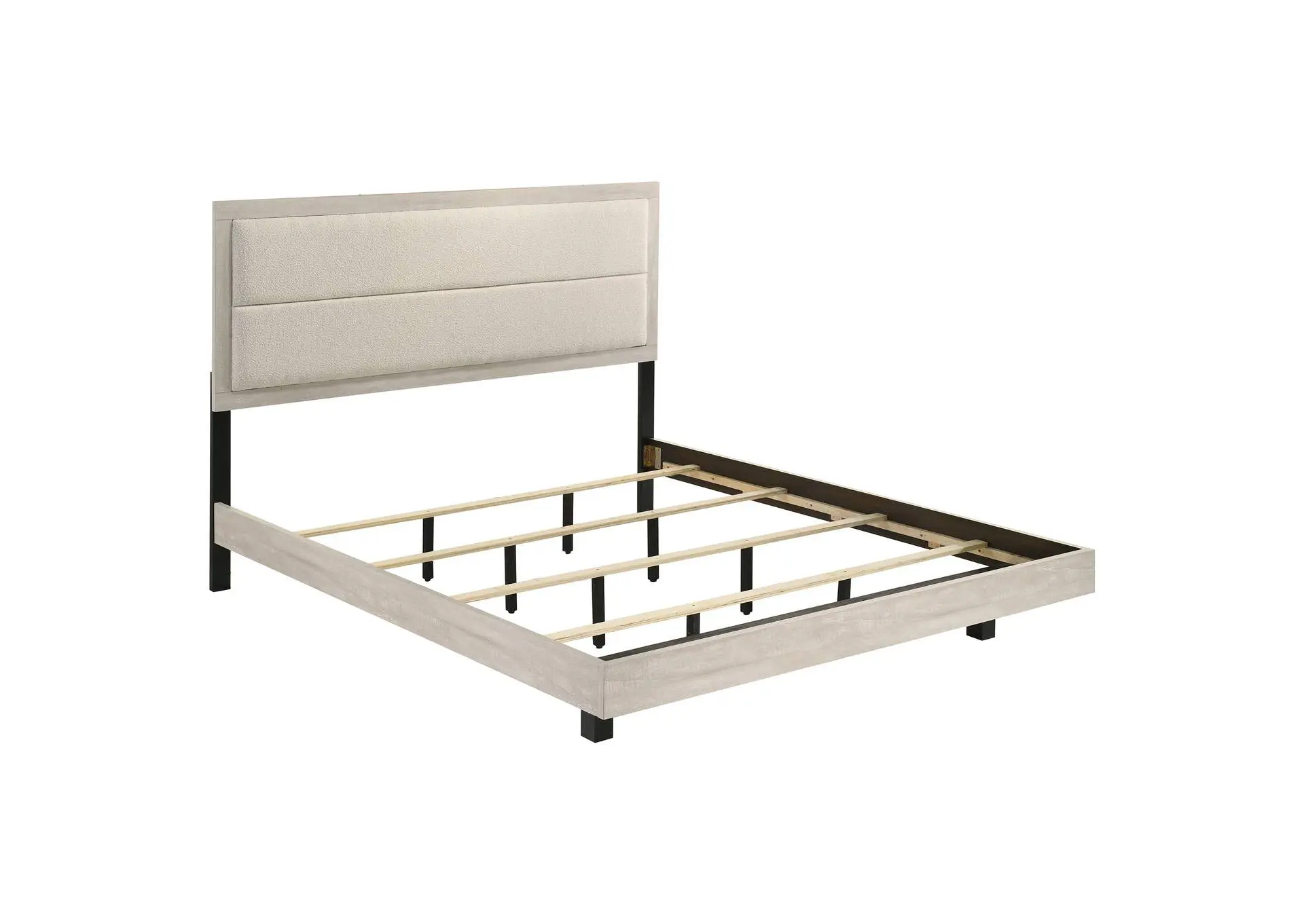 Trenton 54-inch Wood Eastern King Panel Bed Rustic Cream