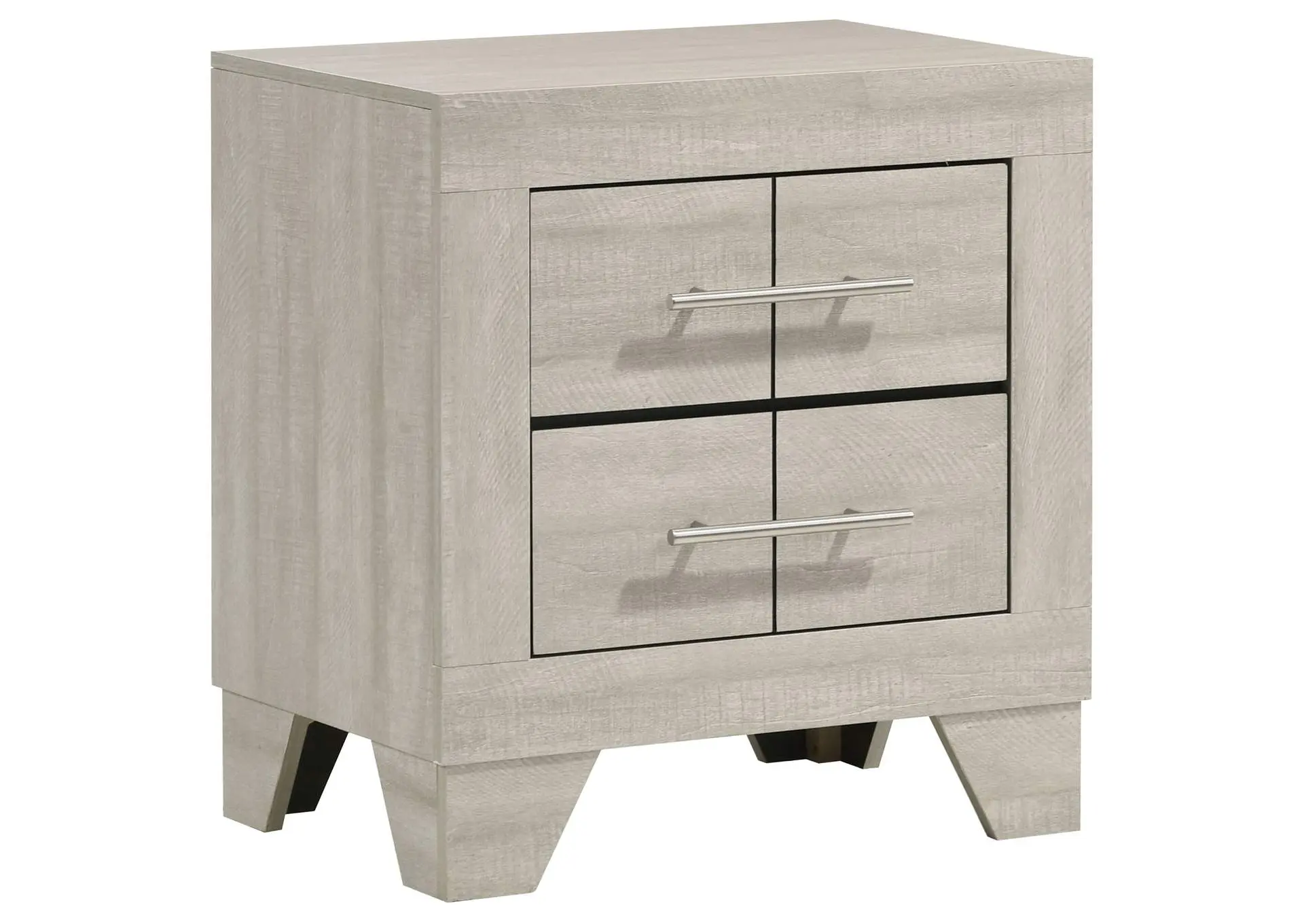 Trenton 2-drawer Nightstand Bedside Table Rustic Cream