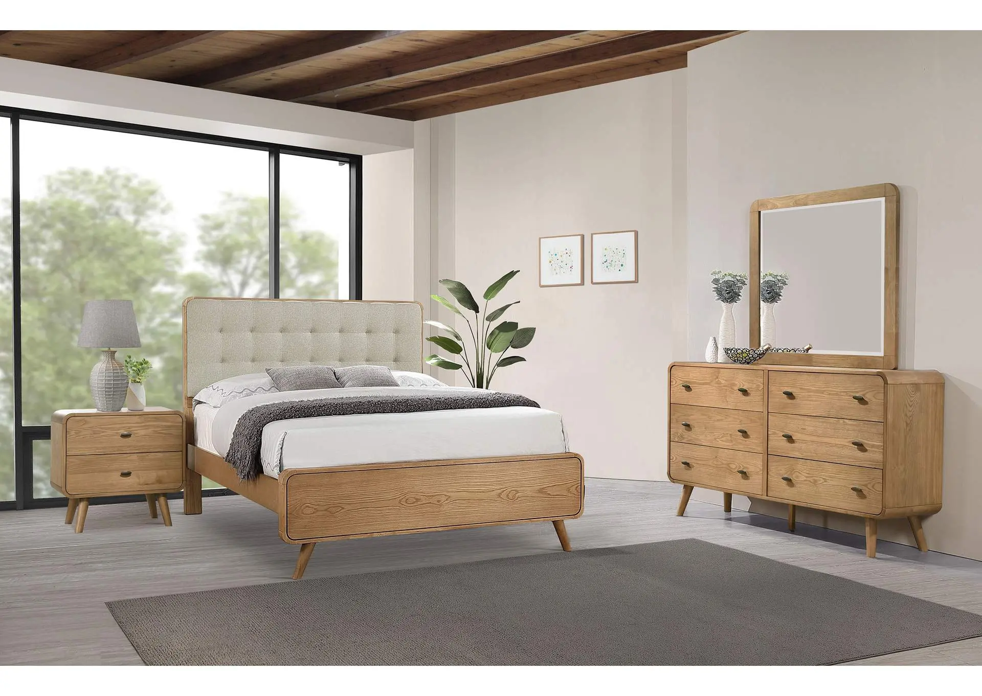 Robyn 4-piece Queen Bedroom Set Light Ash