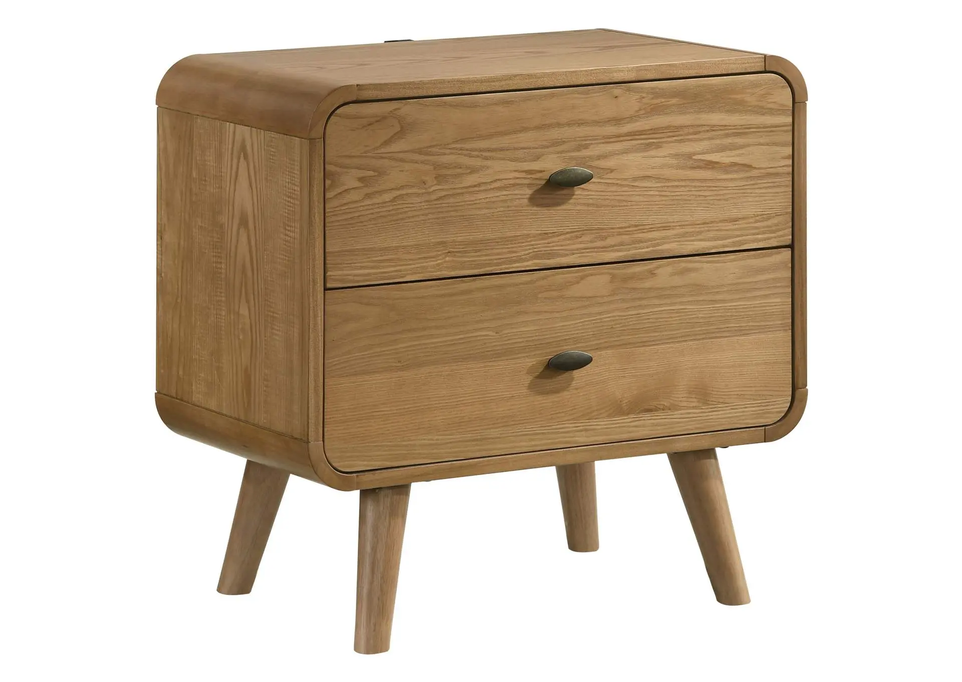 Robyn 2-drawer Nightstand Bedside Table Light Ash