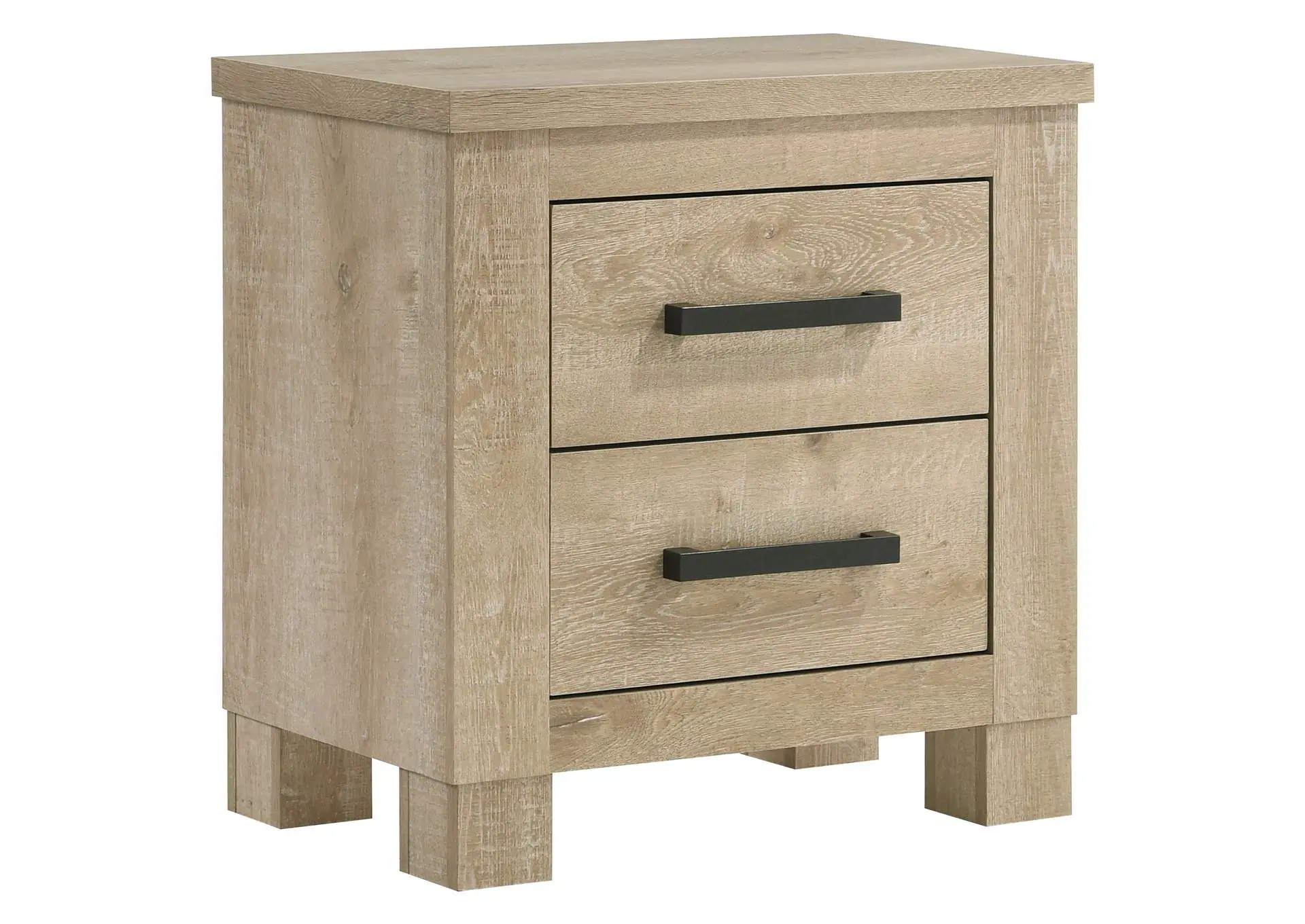 Oakglen 2-drawer Nightstand Bedside Table Weathered Oak