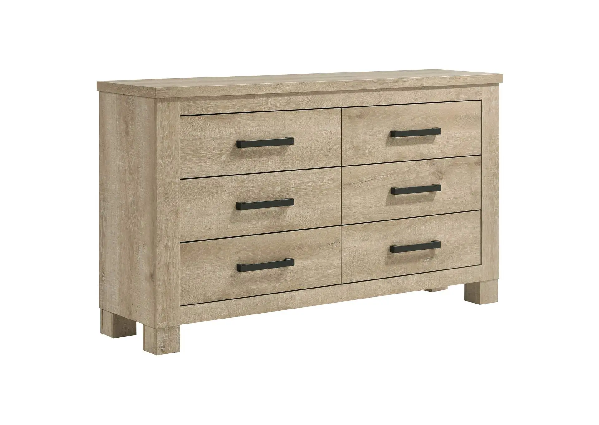 Oakglen 6-drawer Bedroom Dresser Weathered Oak