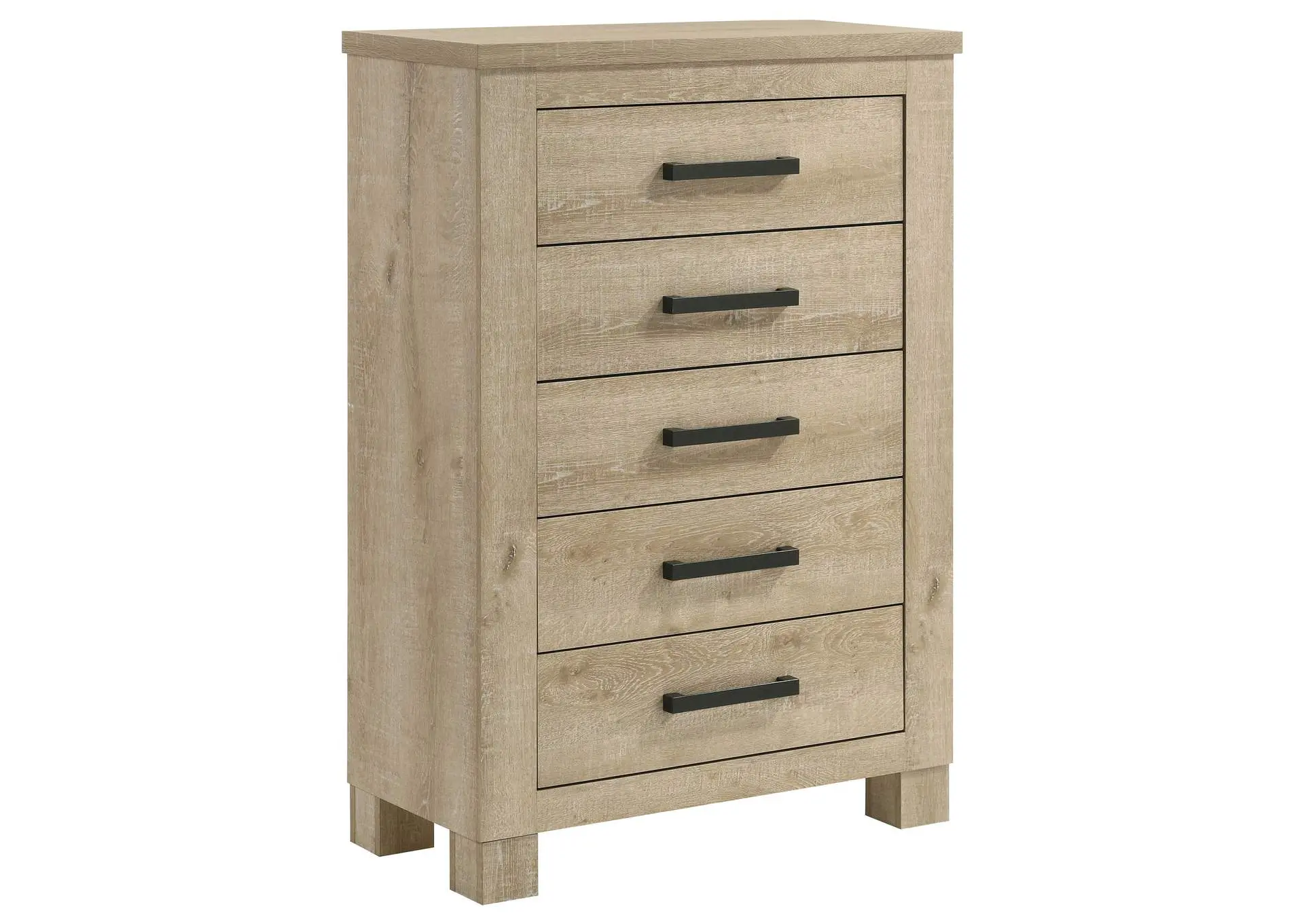 Oakglen 5-drawer Bedroom Chest of Drawers Weathered Oak