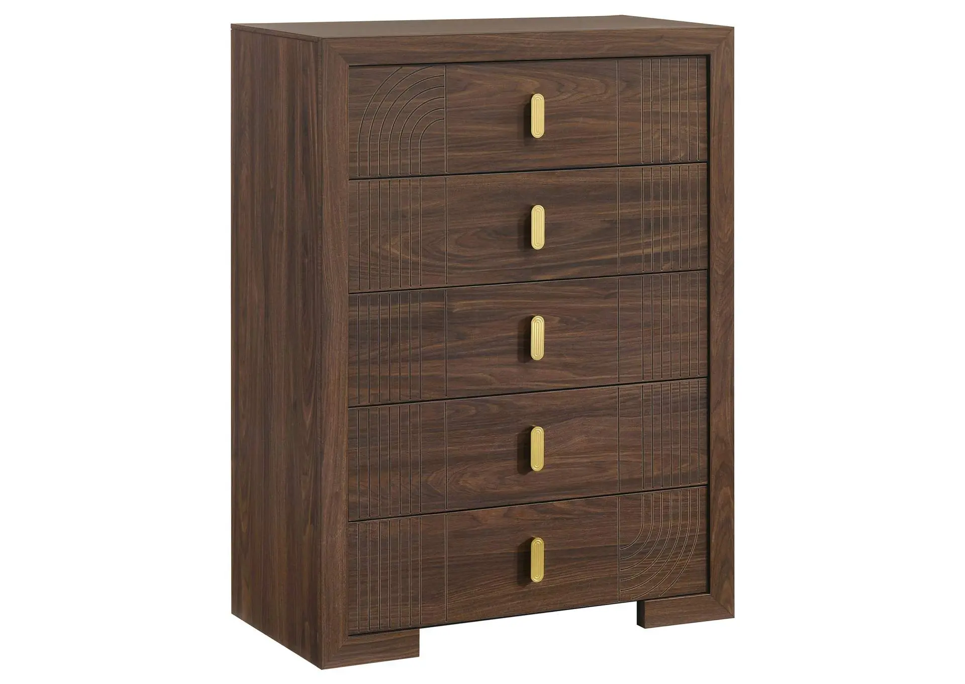 Etienne 5-drawer Bedroom Chest of Drawers Walnut
