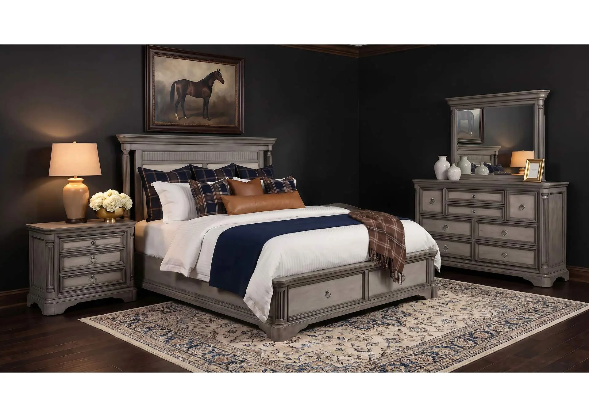 Cresswell 4-piece Queen Storage Bedroom Set Weathered Taupe