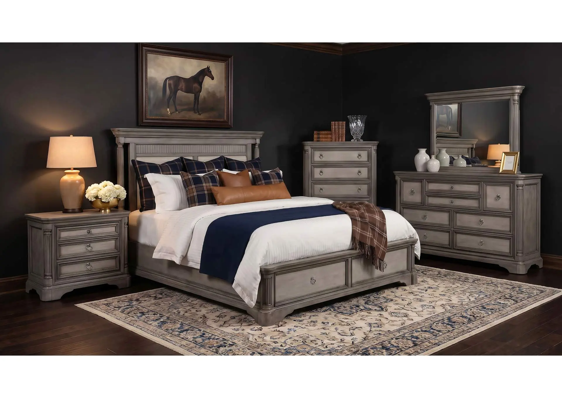 Cresswell 5-piece Queen Storage Bedroom Set Weathered Taupe