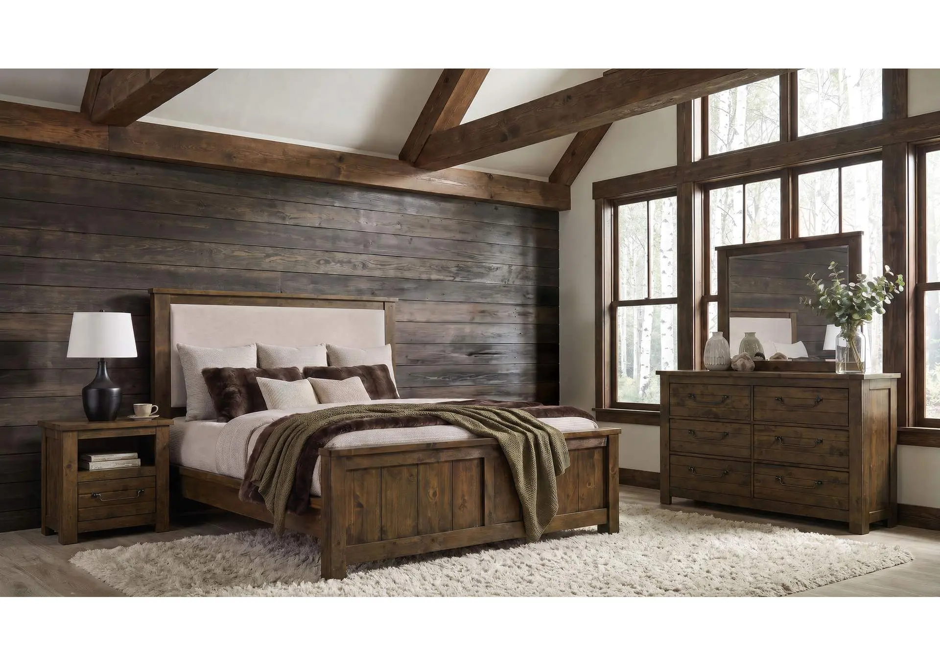 Doherty 4-piece California King Bedroom Set Rustic Brown
