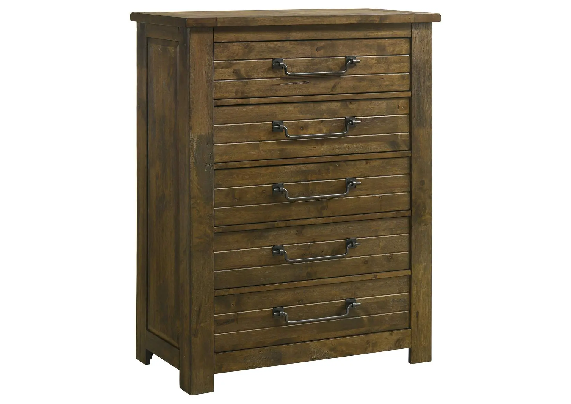 Doherty 5-drawer Chest of Drawers Rustic Brown