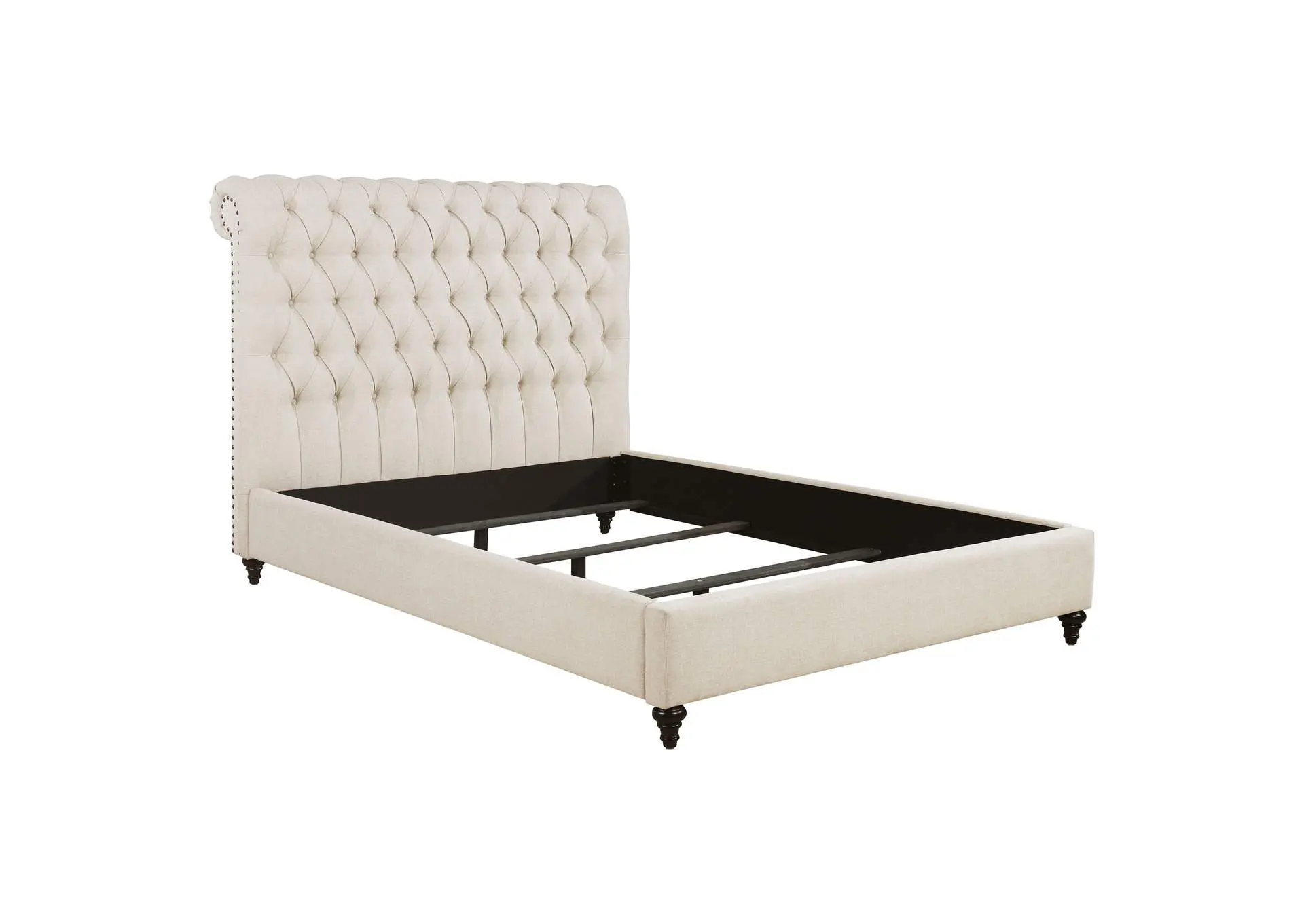 Devon 57-inch Upholstered California King Panel Bed Beige