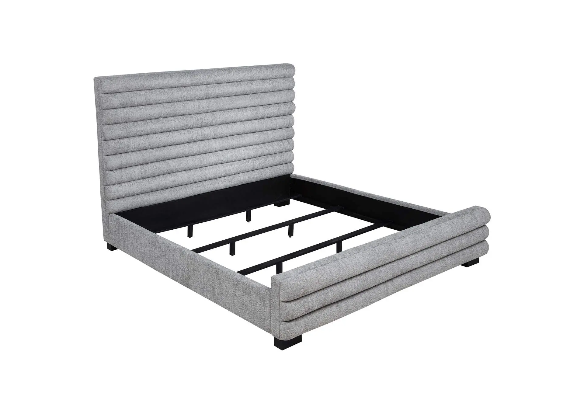 Patricia 58-inch Boucle Upholstered Eastern King Bed Grey