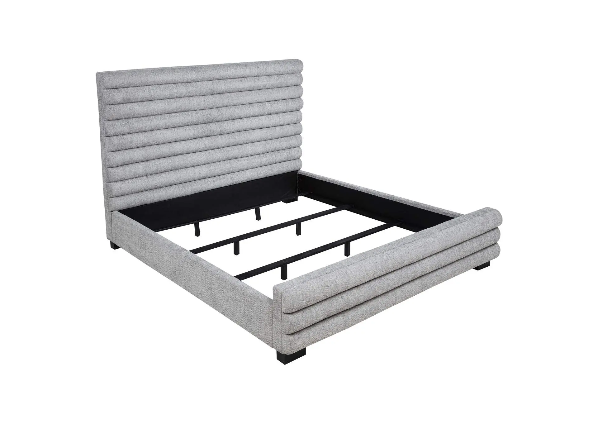 Patricia 58-inch Boucle Upholstered California King Bed Grey
