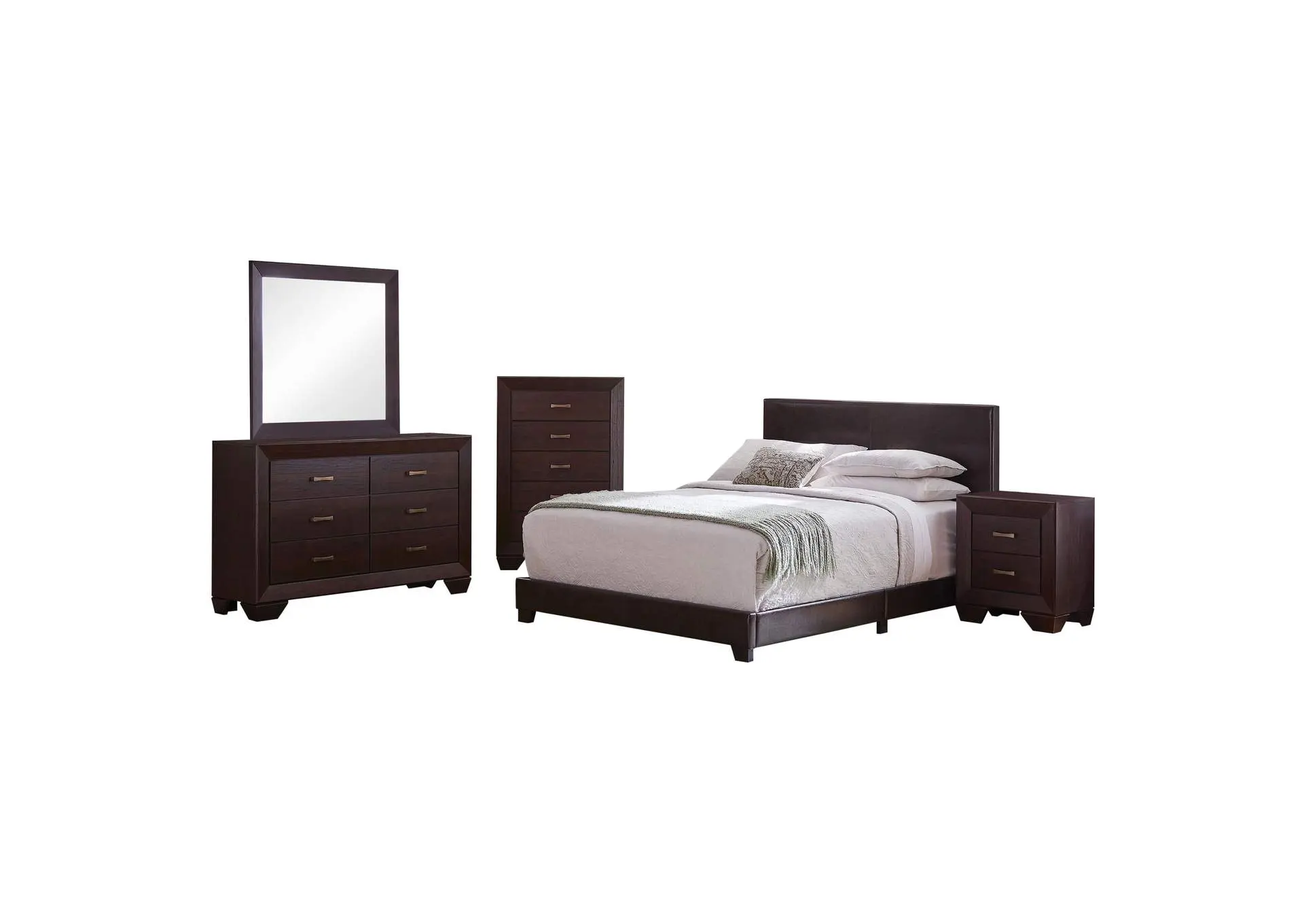Dorian 5-piece Eastern King Bedroom Set Dark Cocoa