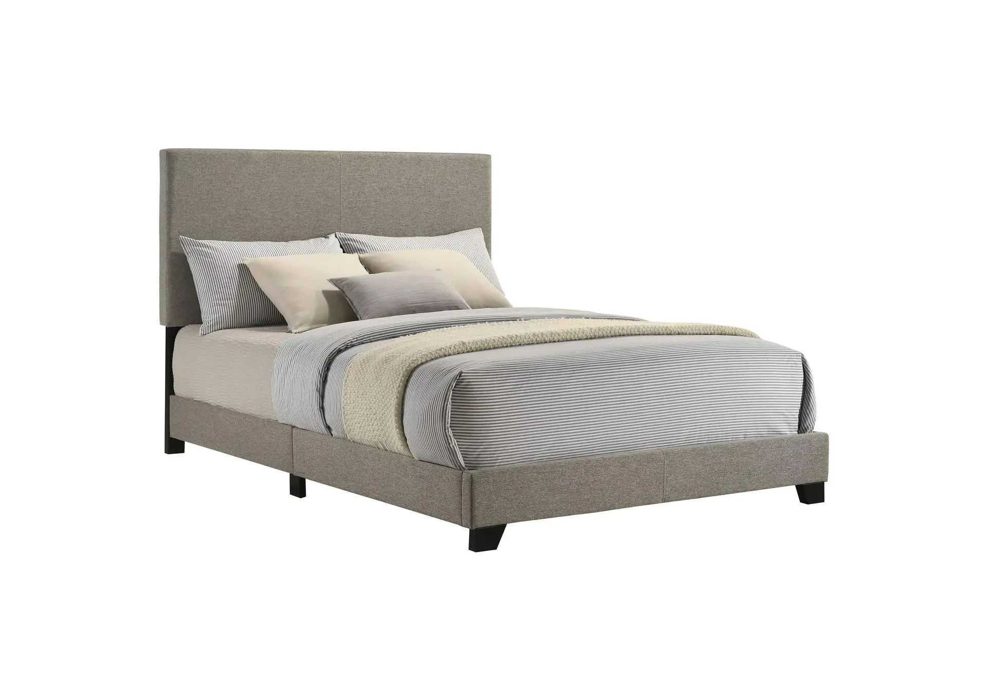 Dorian Fabric Upholstered Full Panel Bed Taupe