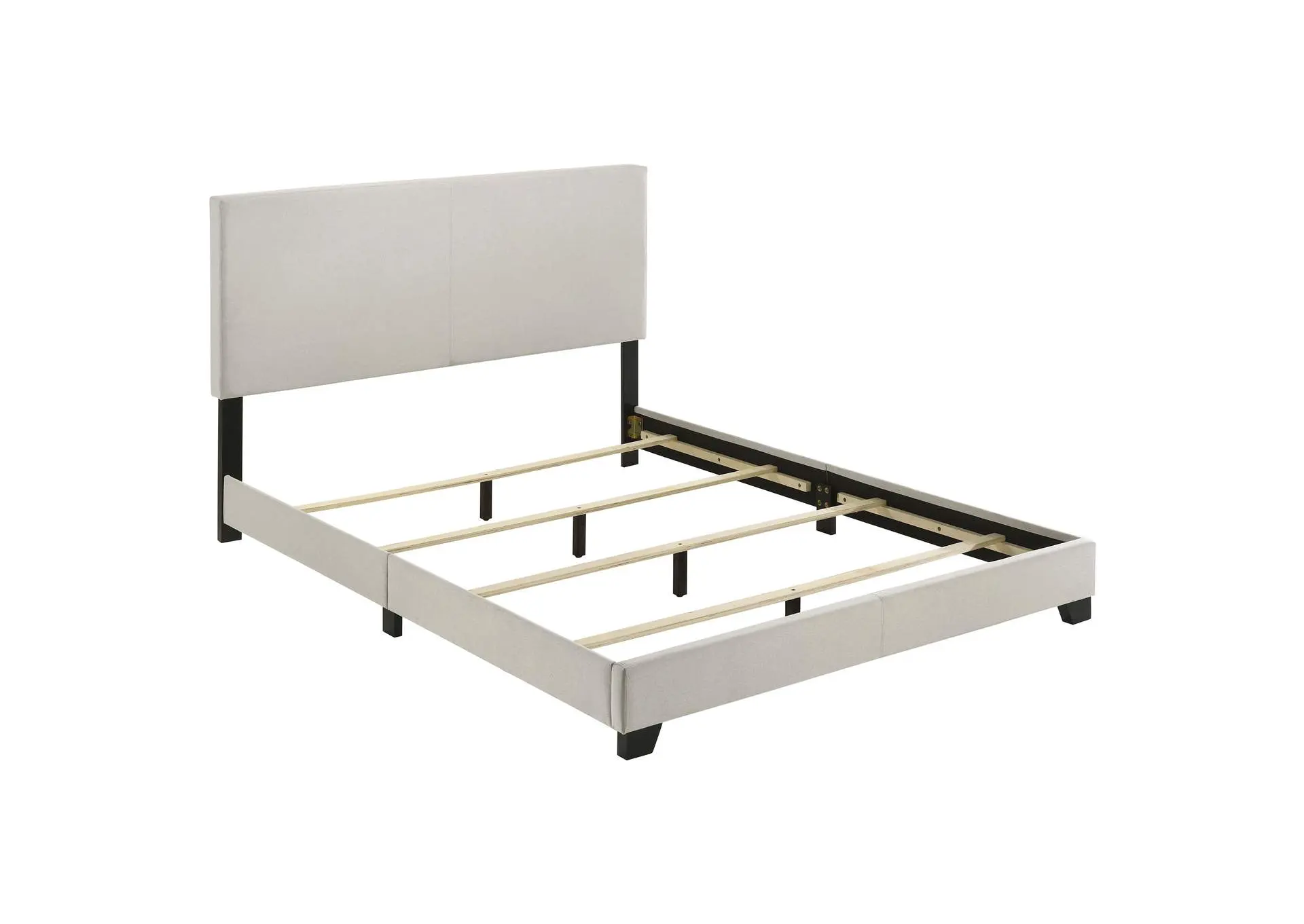 Dorian Fabric Upholstered Queen Panel Bed Cream