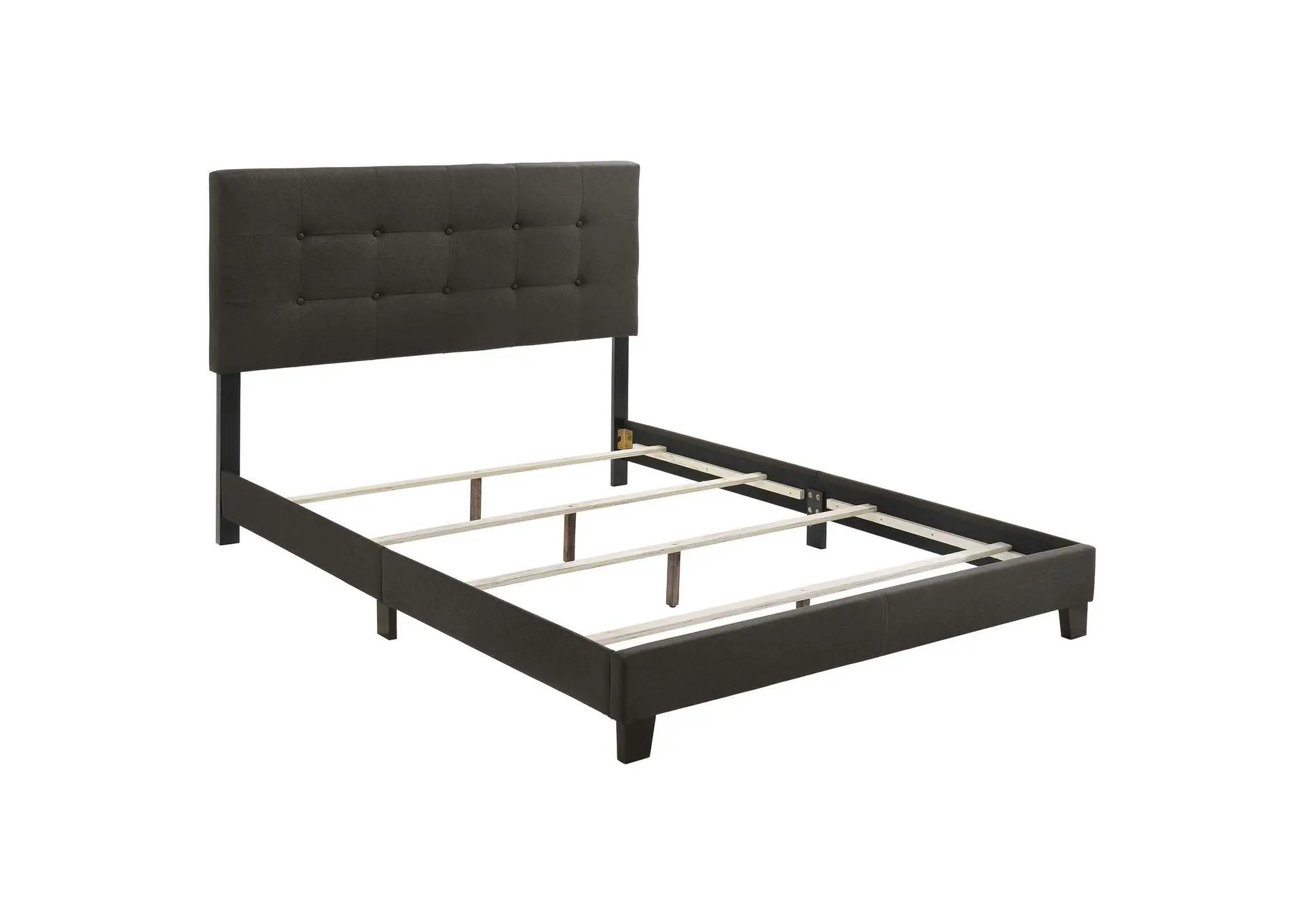 Mapes Upholstered Eastern King Panel Bed Charcoal