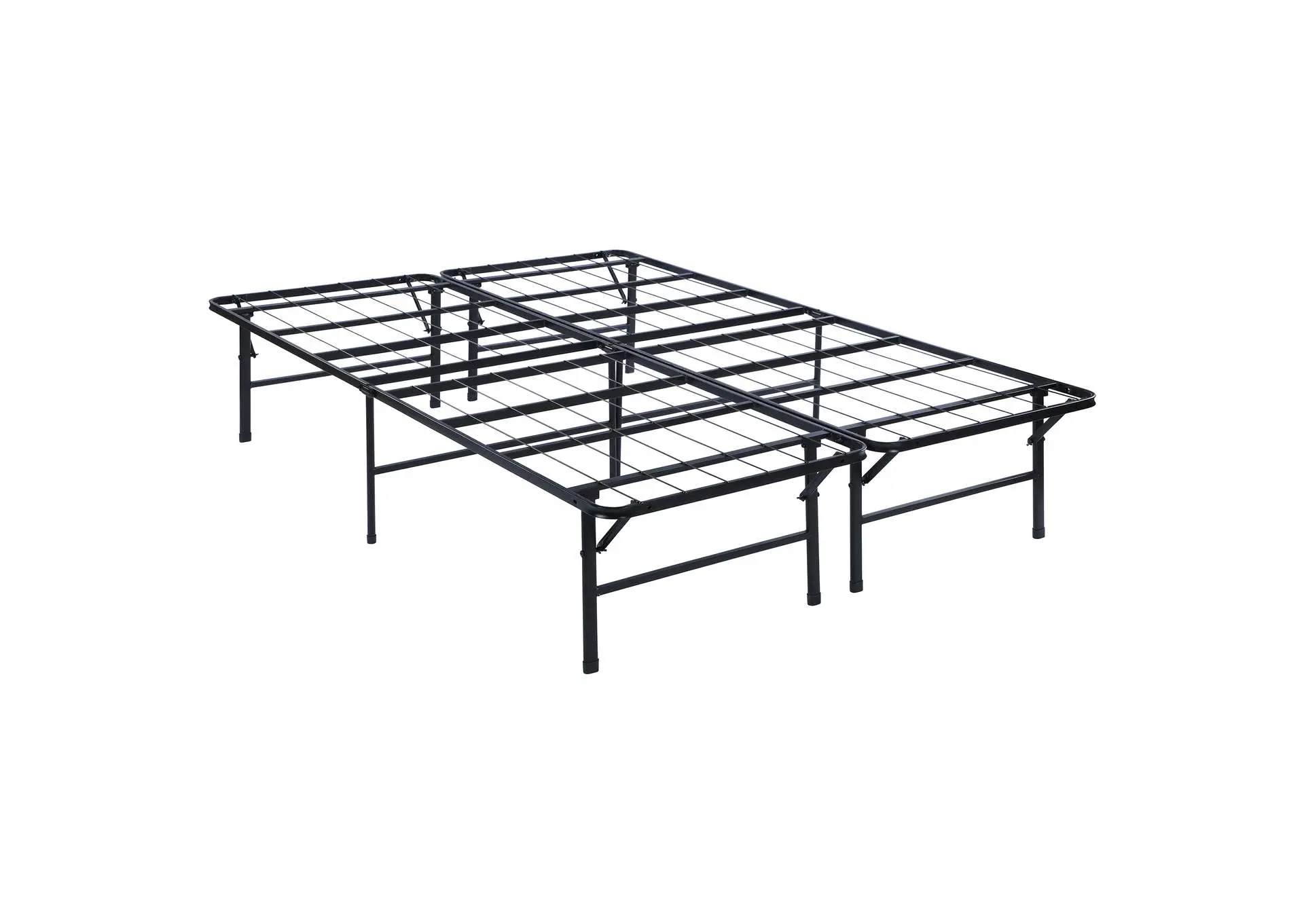 Mabel Metal Eastern King Mattress Support Platform Bed Black