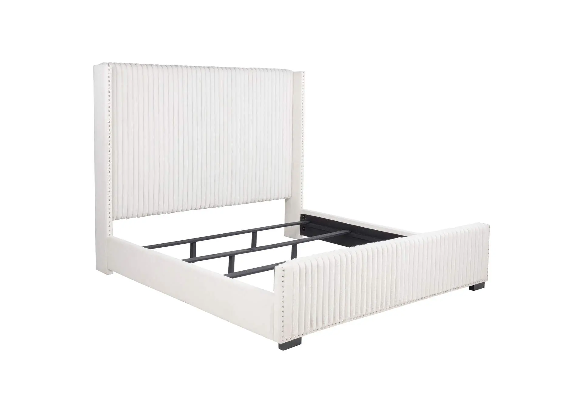 Natasha 65-inch Upholstered California King Bed Cream
