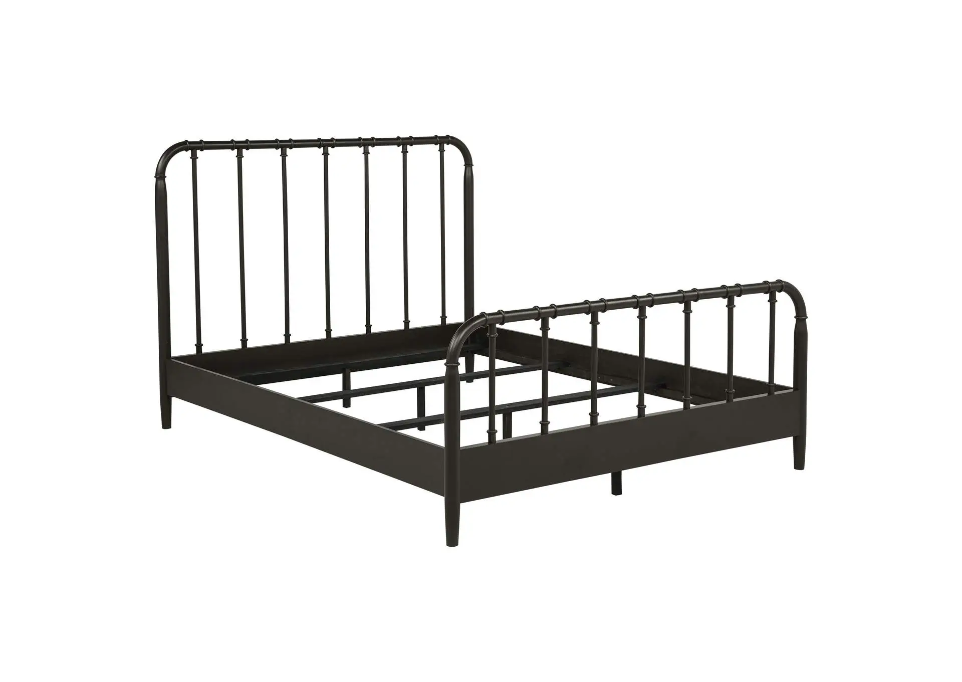 Rocco All Wood Water Pipe Open Frame Queen Bed Dark Bronze