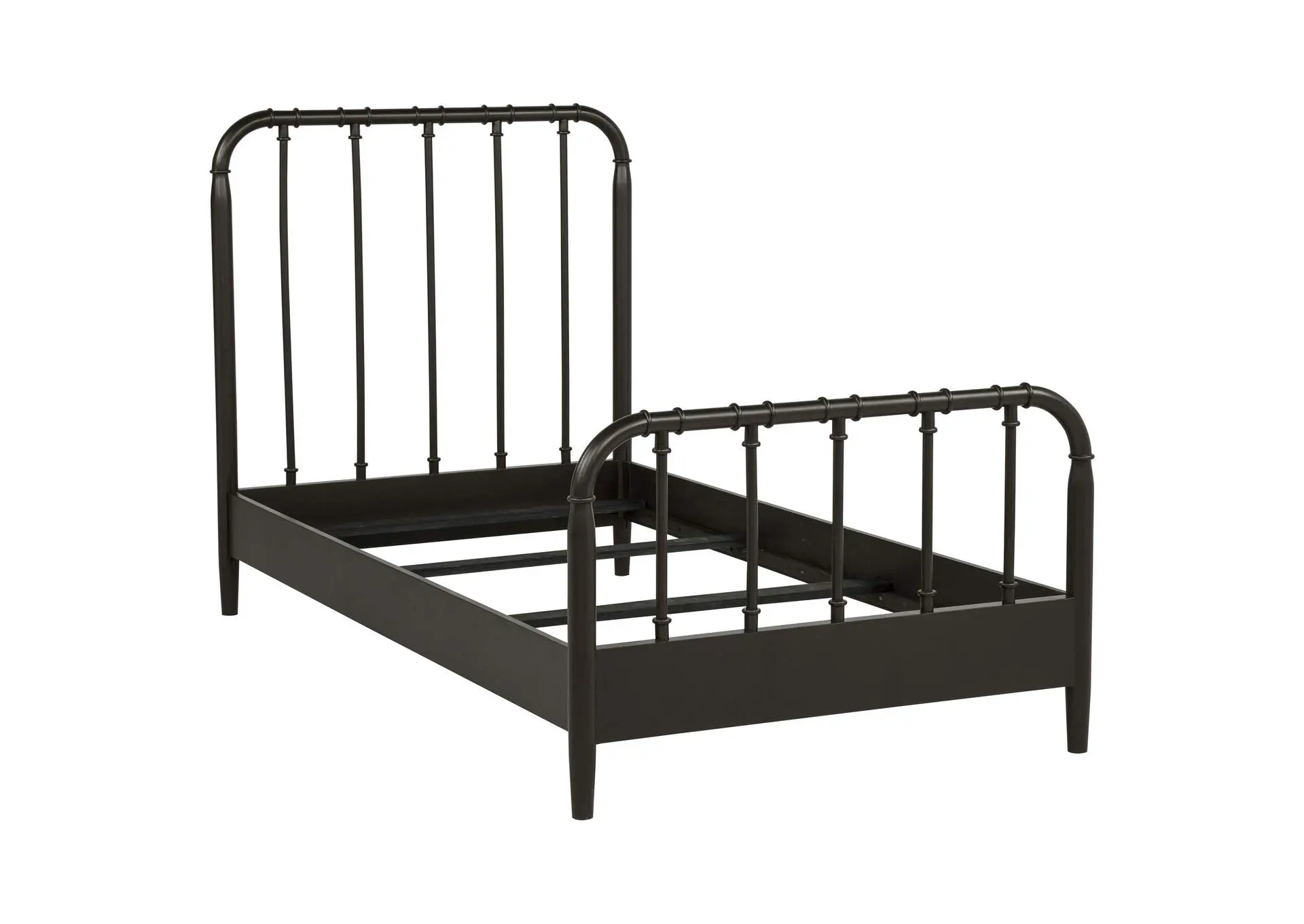 Rocco All Wood Water Pipe Open Frame Twin Bed Dark Bronze