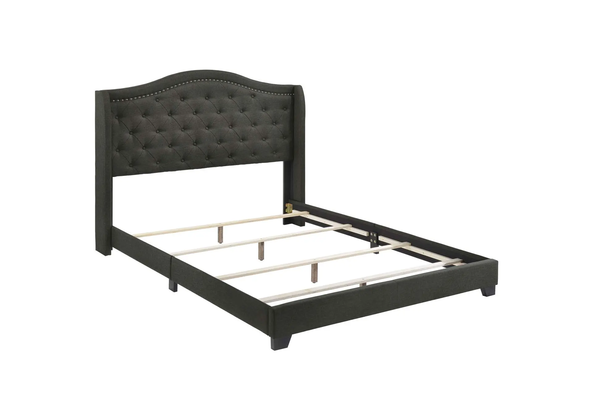 Sonoma Upholstered Full Wingback Bed Grey