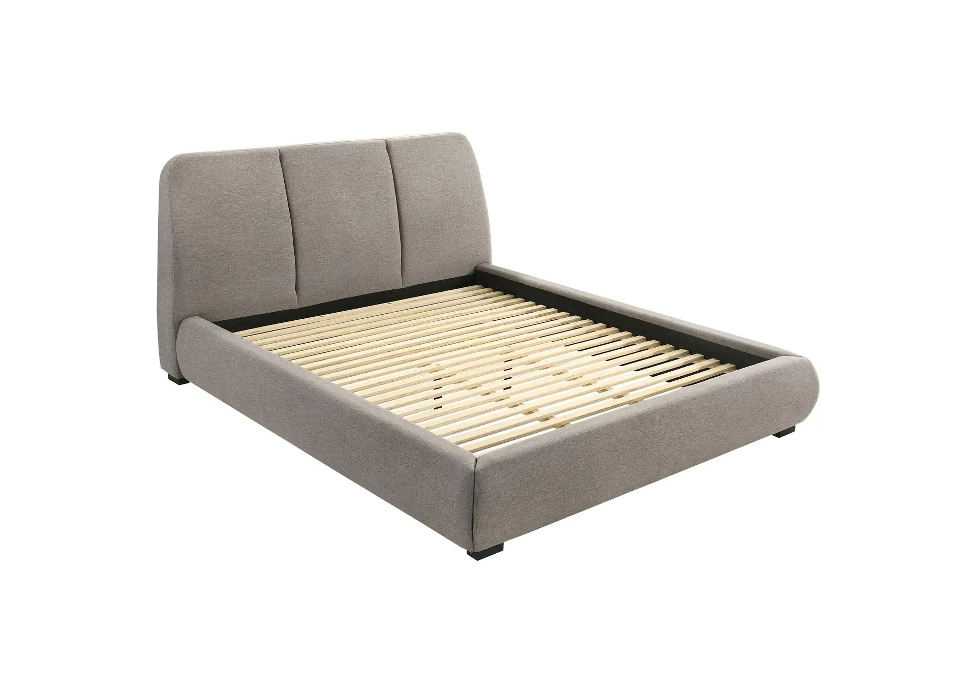 Mokena 46-inch Upholstered California King Platform Bed Taupe