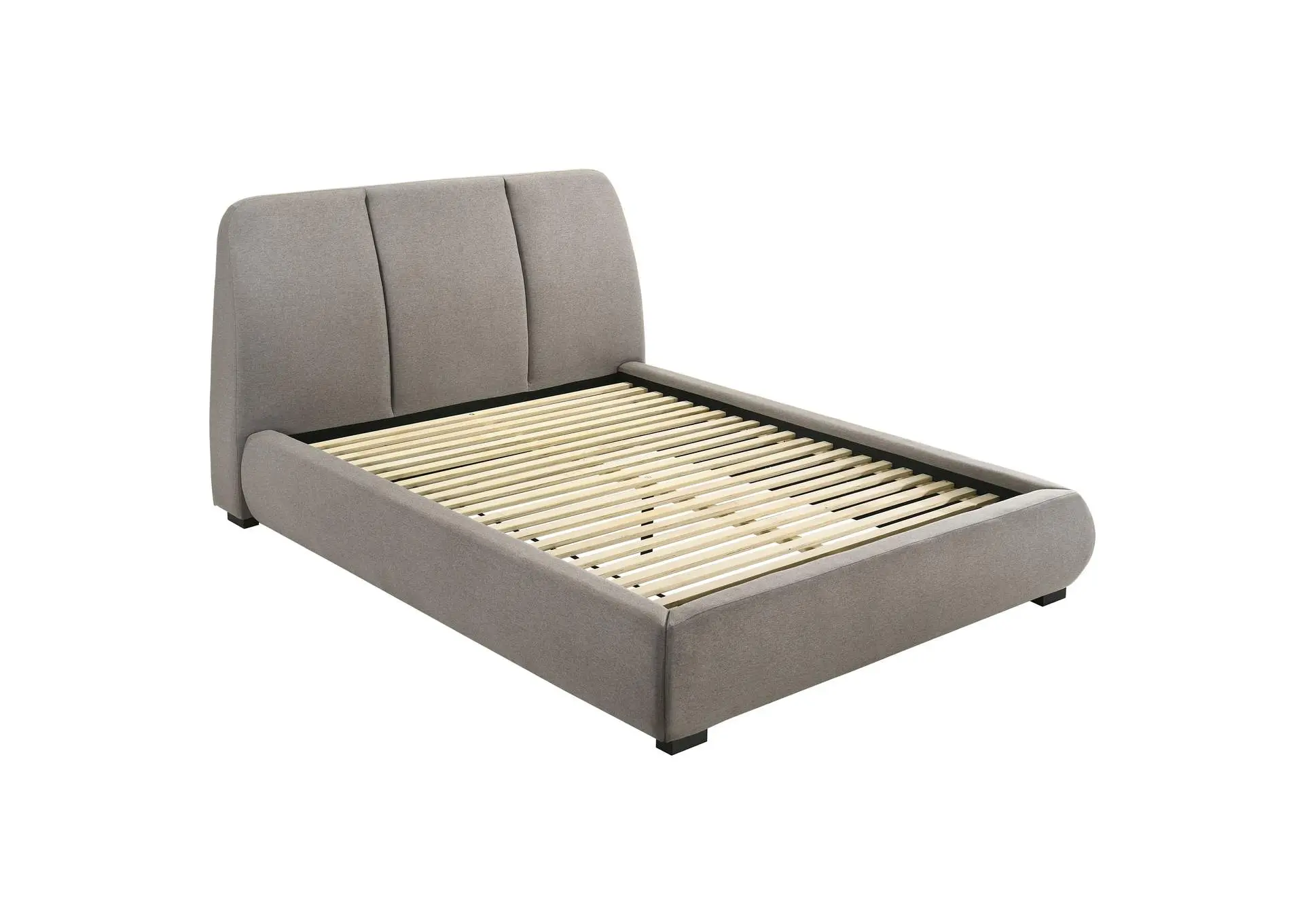 Mokena 46-inch Upholstered Queen Platform Bed Taupe