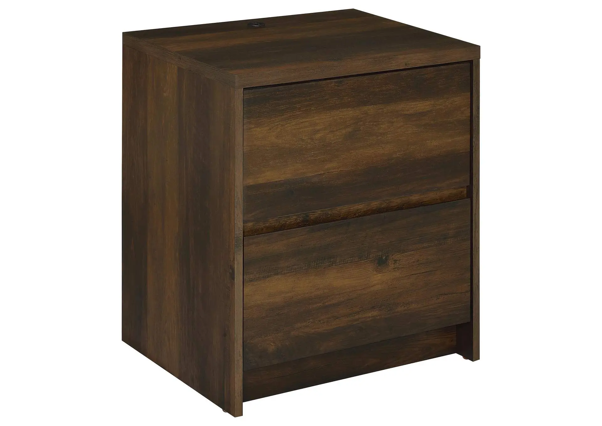 Westpark 2-drawer Nightstand LED Lights and USB Dark Pine