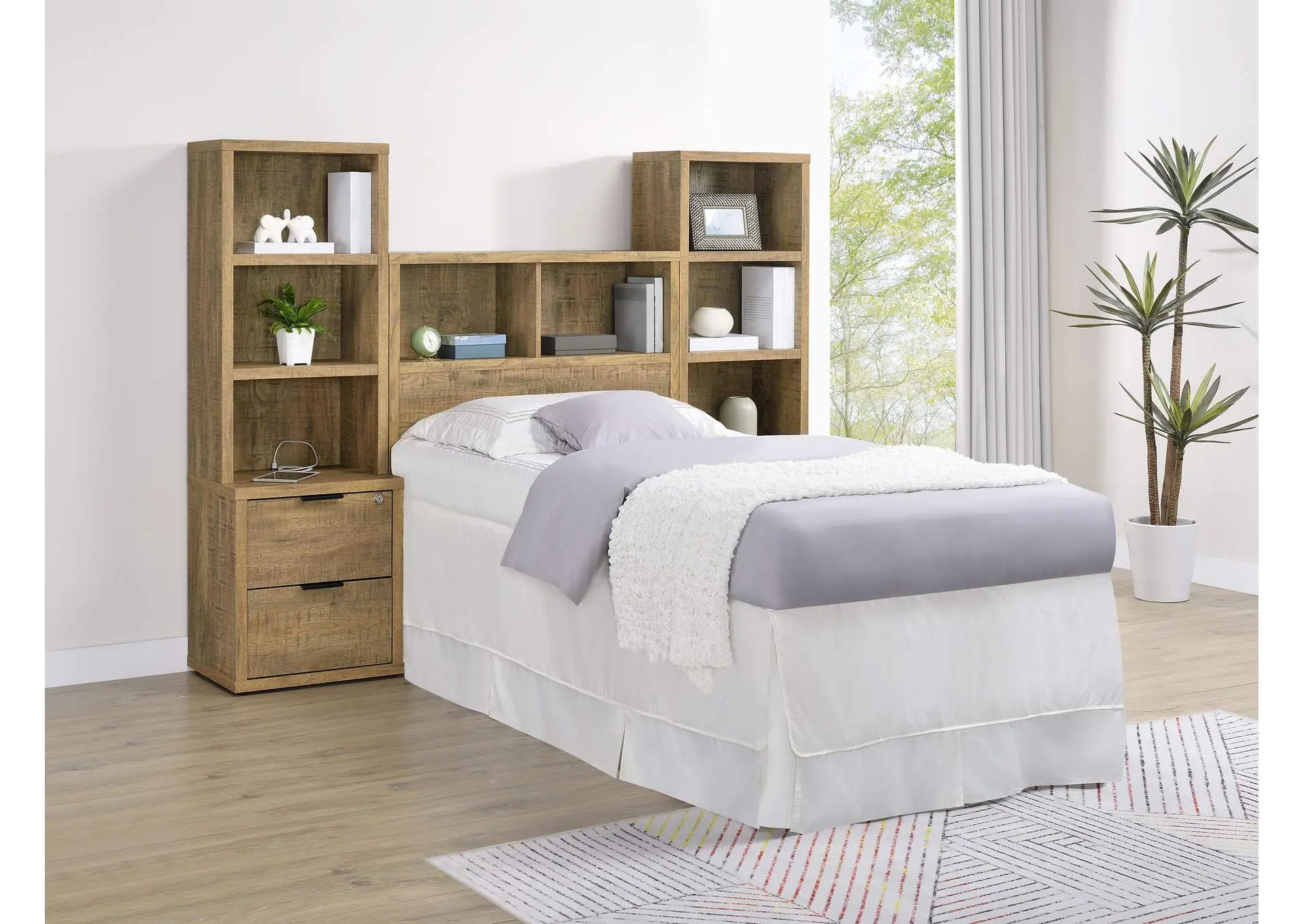 Westpark 3-piece Twin Bedroom Set Bookcase Headboard Mango