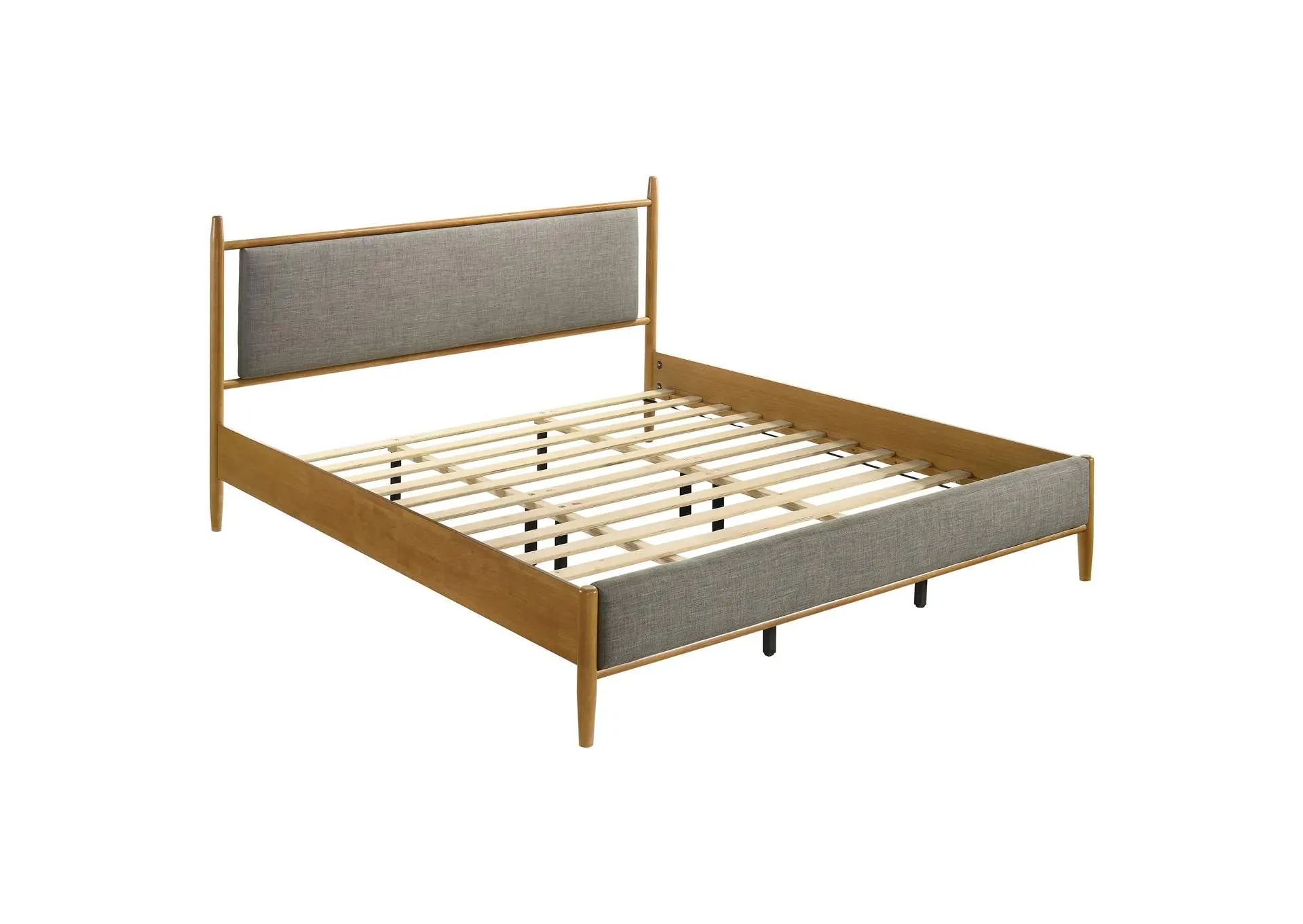 Mason 46-inch Eastern King Panel Platform Bed Light Brown