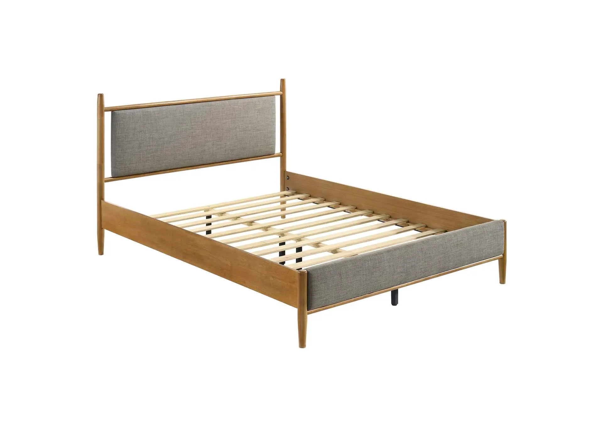Mason 46-inch Queen Panel Platform Bed Grey and Light Brown