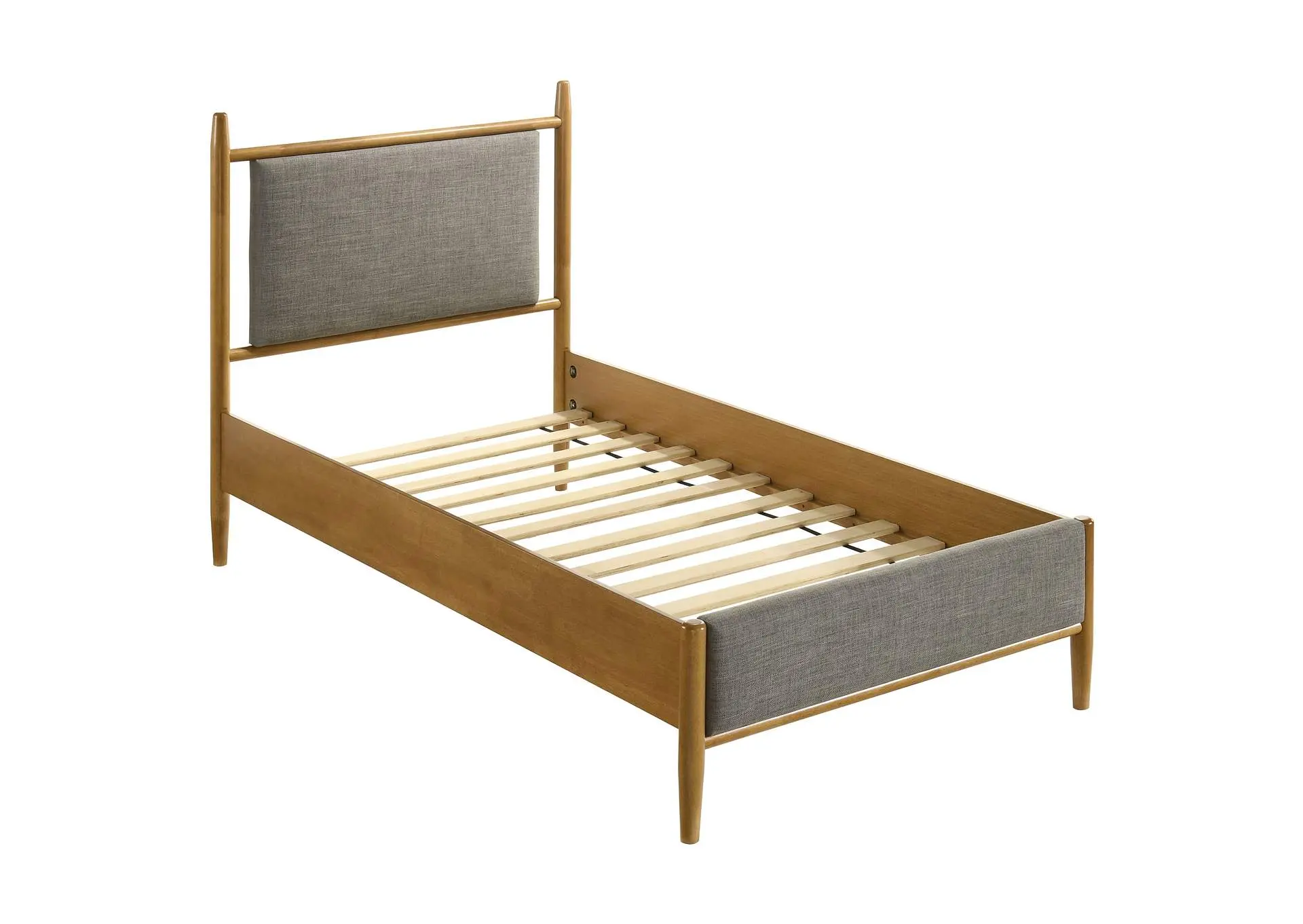 Mason 46-inch Twin Panel Platform Bed Grey and Light Brown