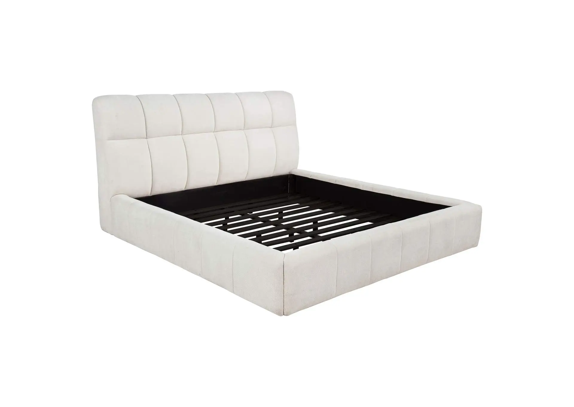 Nollet 48-inch Upholstered Eastern King Platform Bed Cream