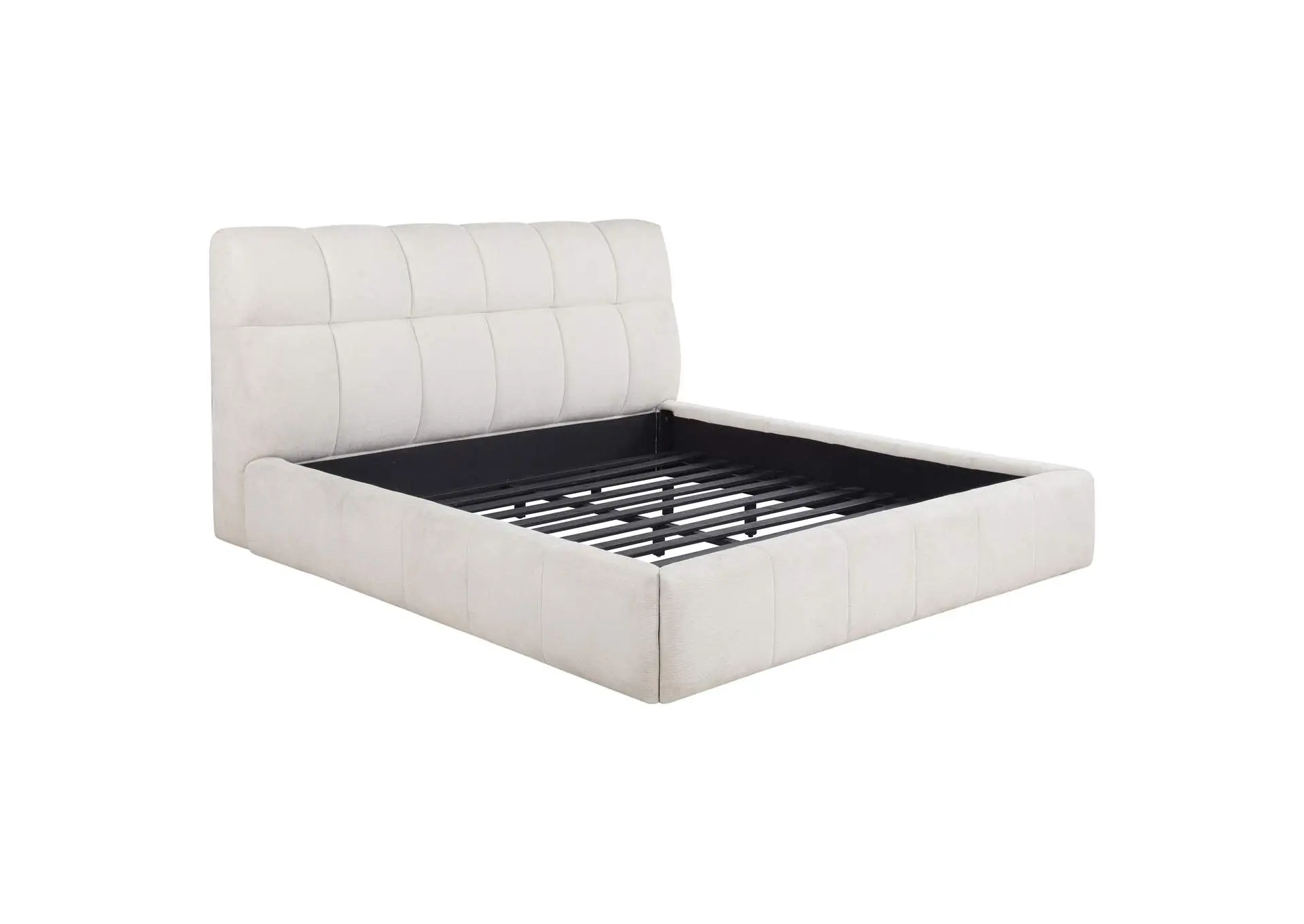 Nollet 48-inch Upholstered California King Platform Bed Cream