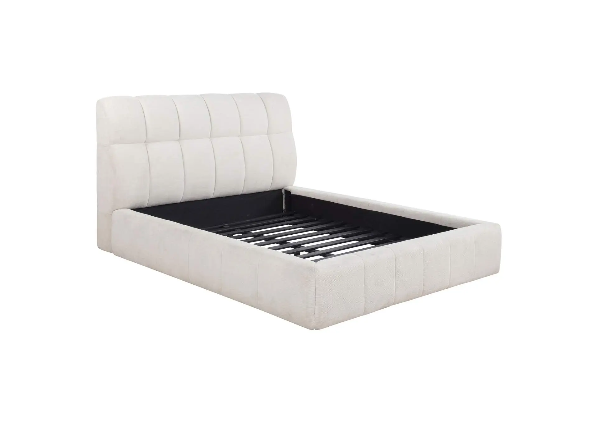 Nollet 48-inch Upholstered Queen Panel Platform Bed Cream